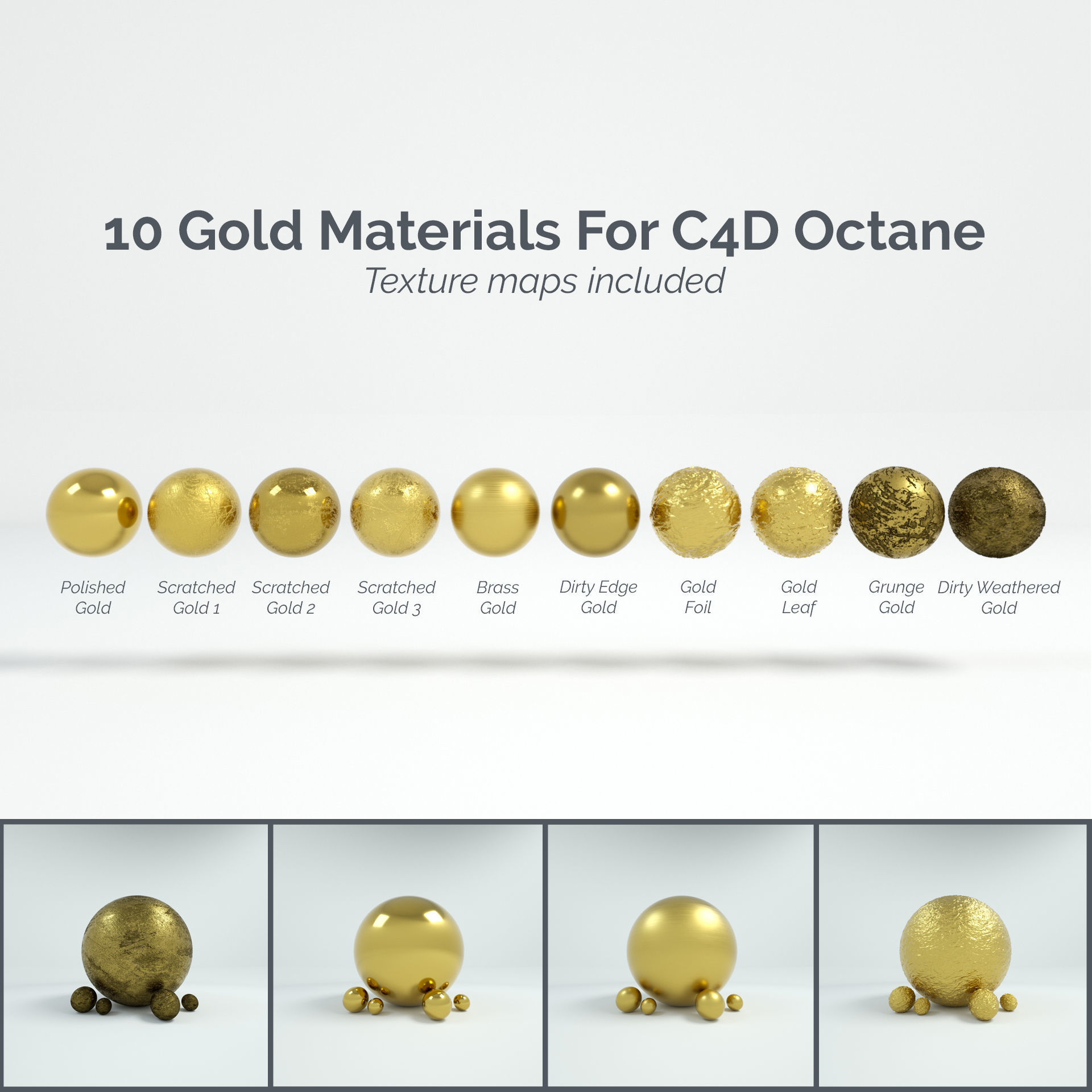 60 Metal Materials for Cinema4d Octane Render Texture_6