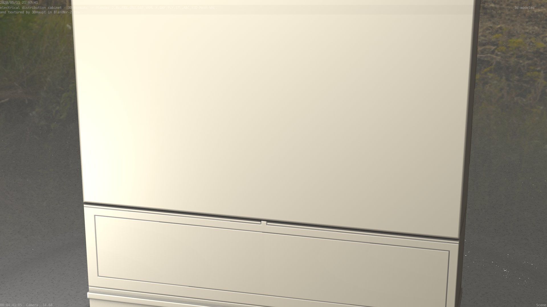 Electrical Distribution Cabinet 68 Low-poly 3D model_51