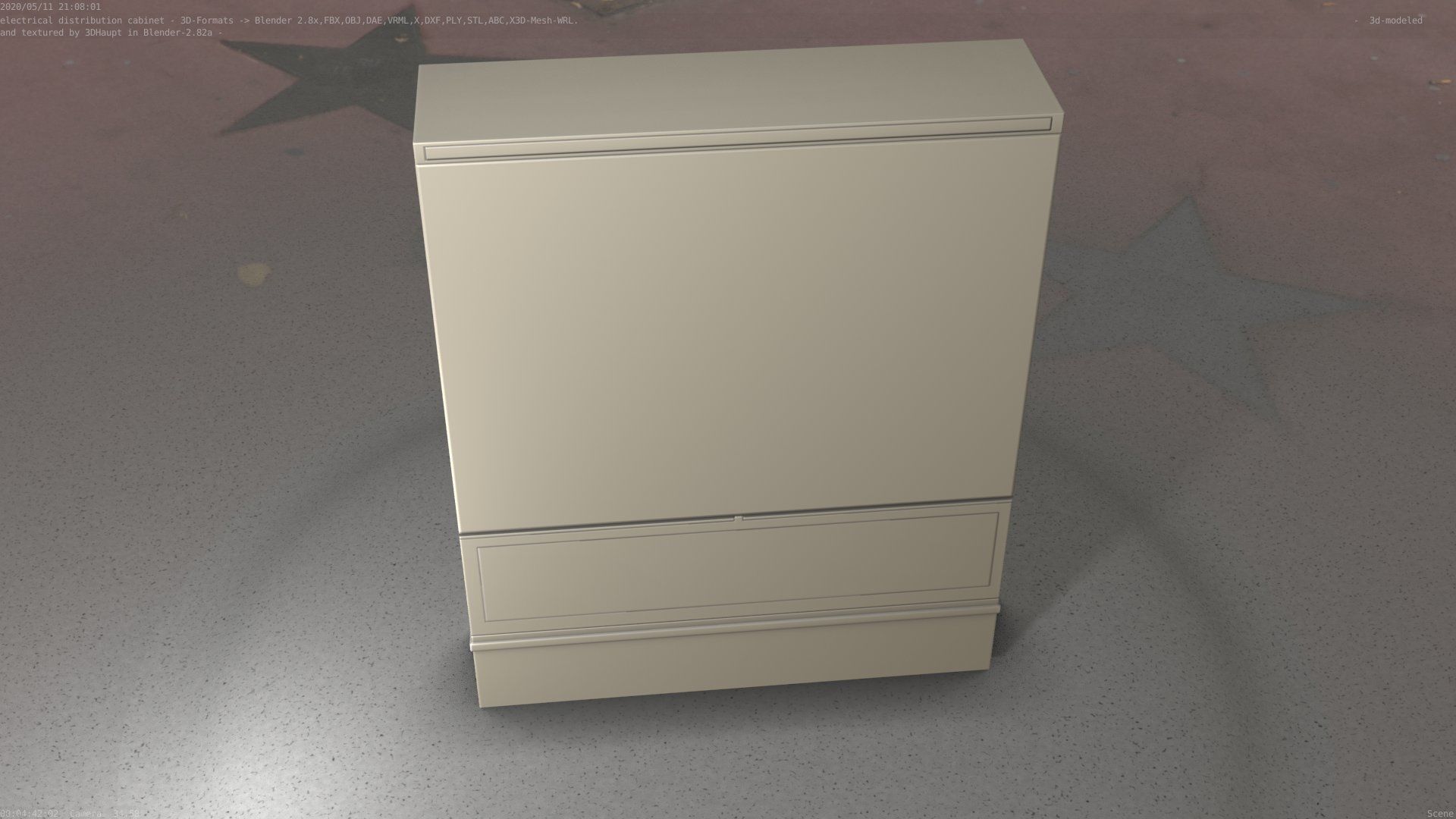 Electrical Distribution Cabinet 68 Low-poly 3D model_71
