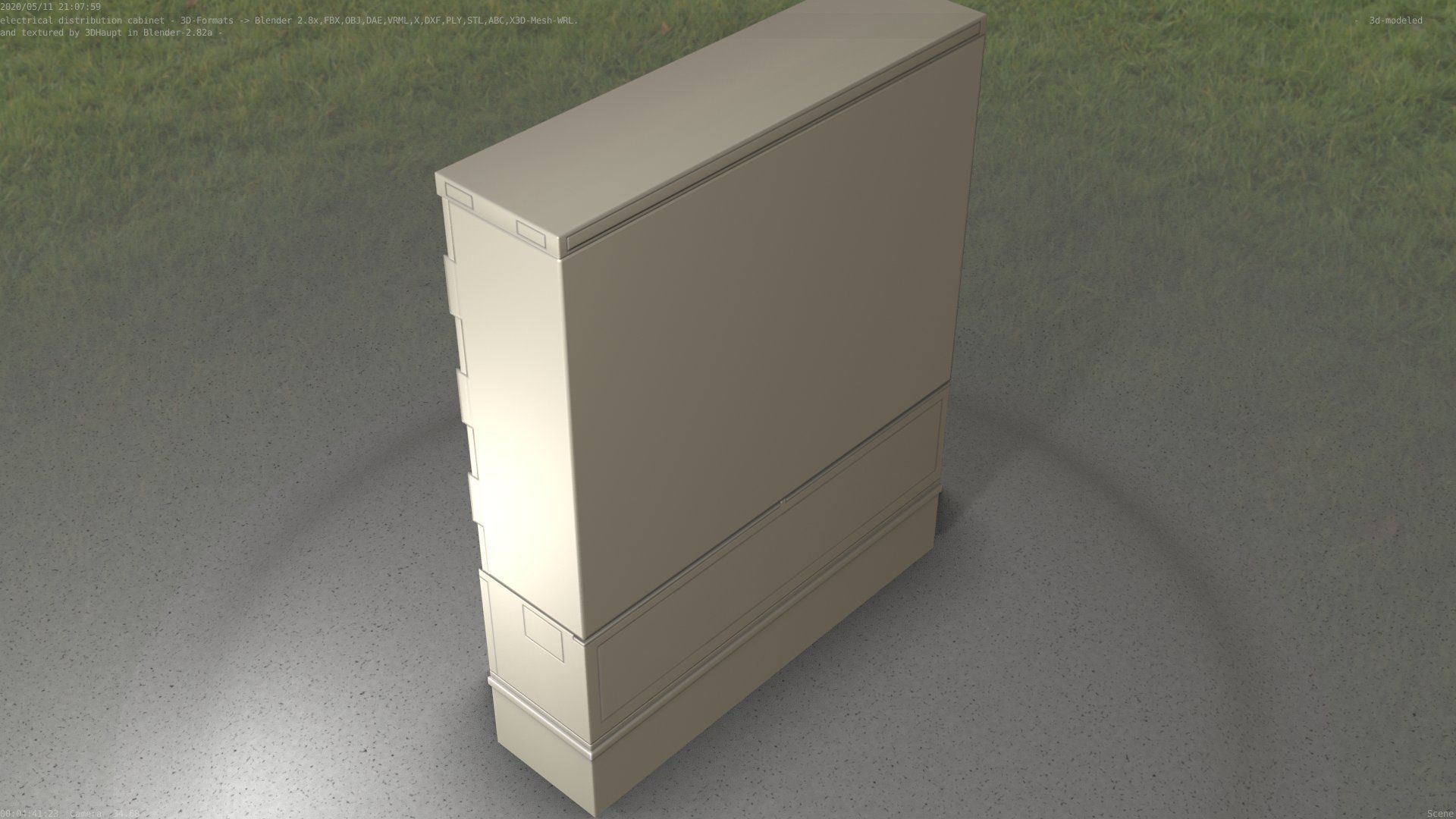Electrical Distribution Cabinet 68 Low-poly 3D model_68