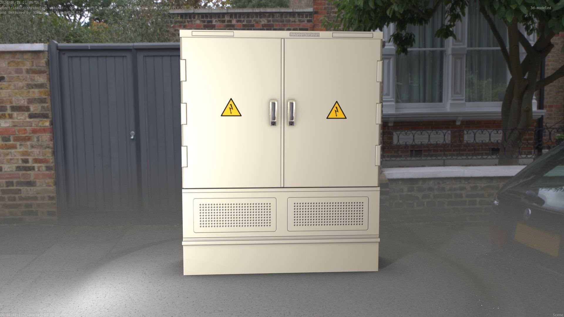 Electrical Distribution Cabinet 68 Low-poly 3D model_86