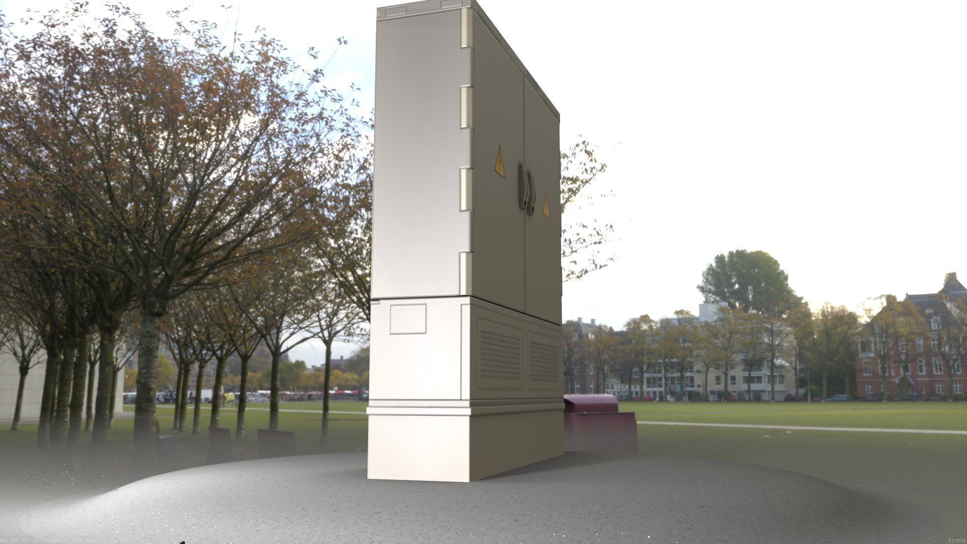 Electrical Distribution Cabinet 68 Low-poly 3D model_42