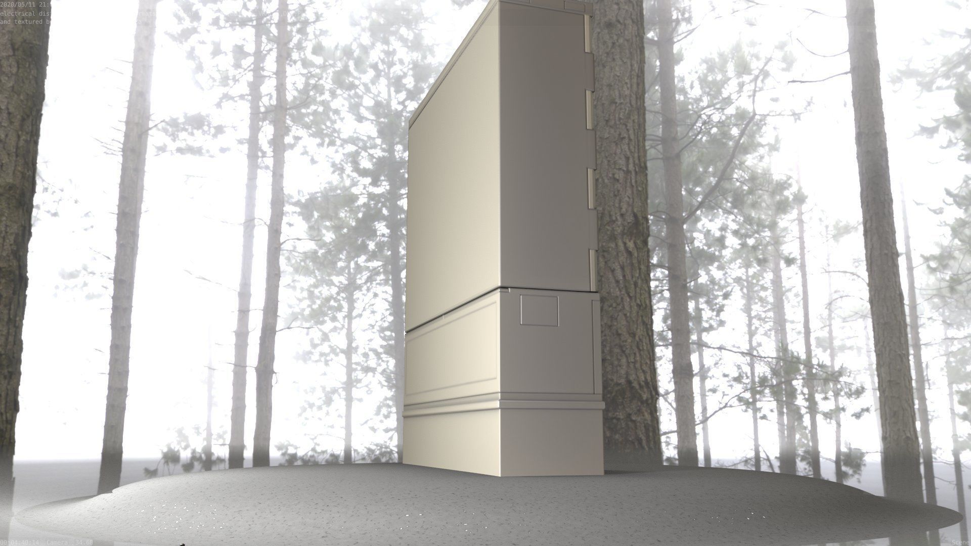 Electrical Distribution Cabinet 68 Low-poly 3D model_40
