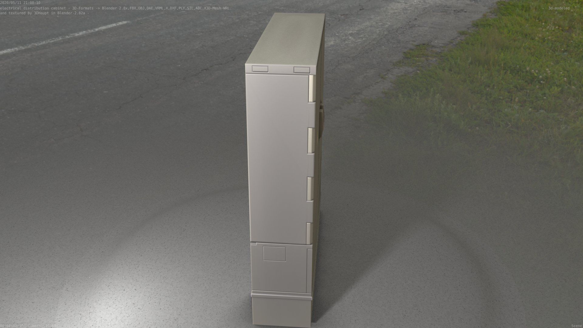 Electrical Distribution Cabinet 68 Low-poly 3D model_79
