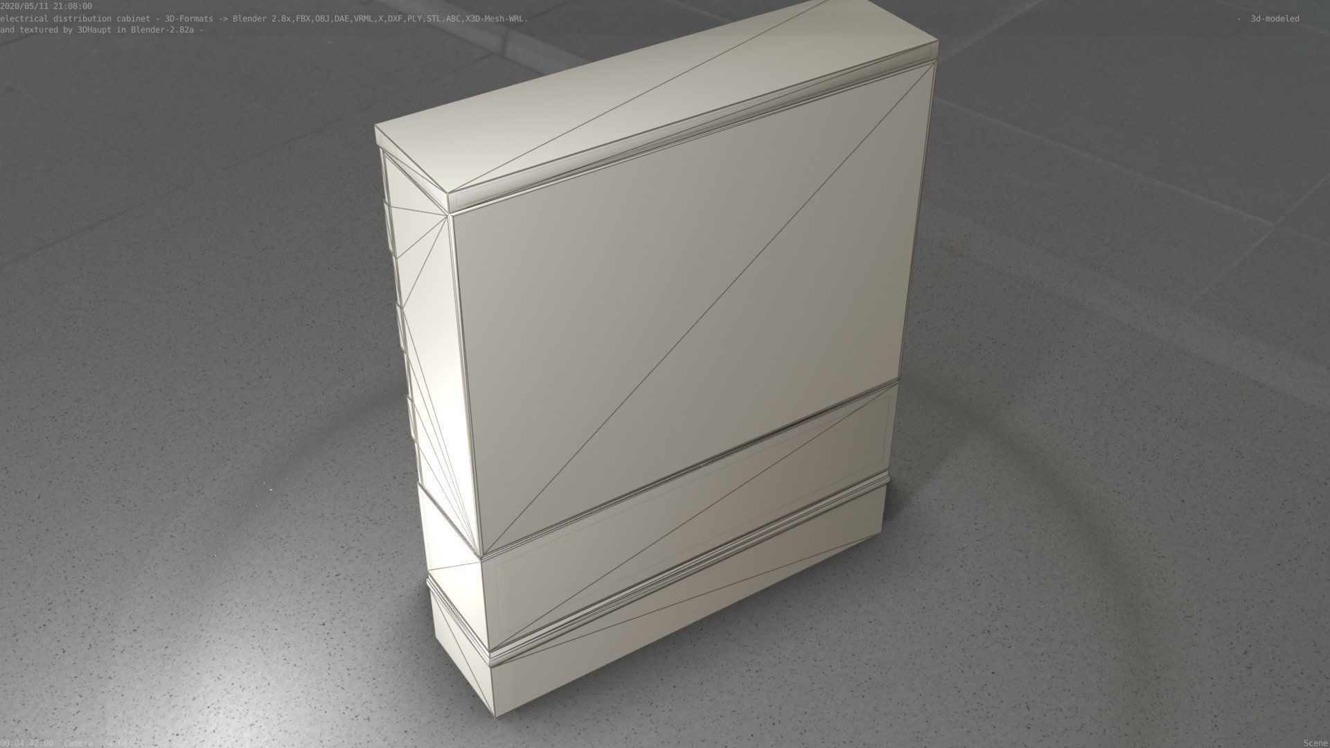 Electrical Distribution Cabinet 68 Low-poly 3D model_69