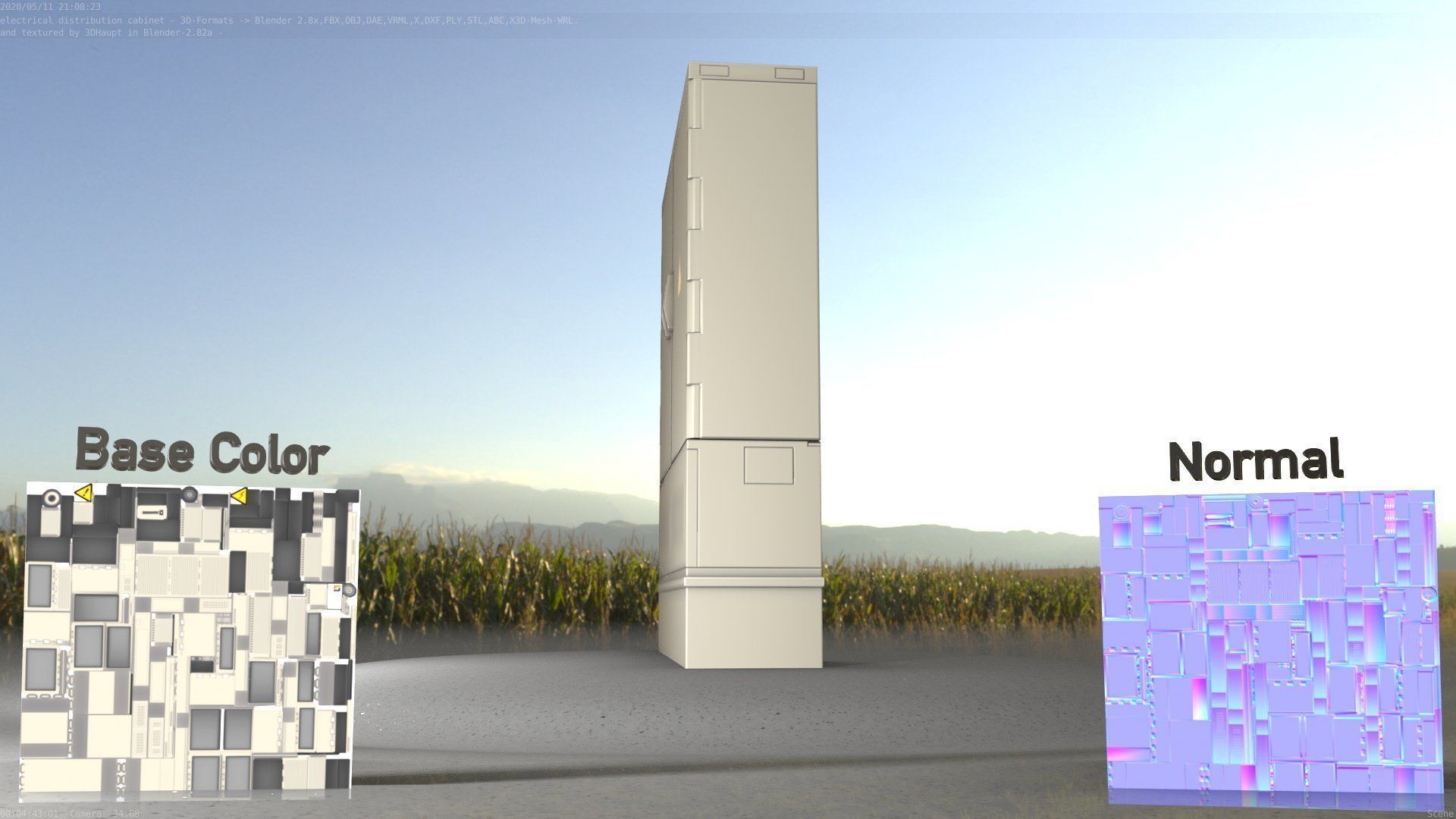 Electrical Distribution Cabinet 68 Low-poly 3D model_94