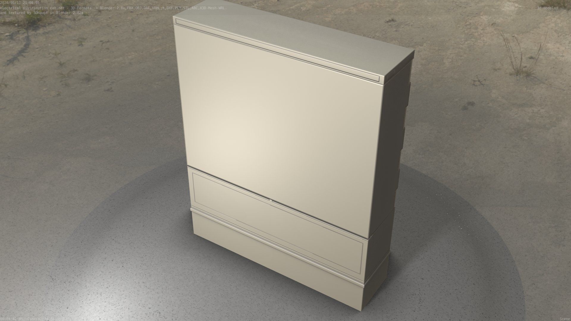 Electrical Distribution Cabinet 68 Low-poly 3D model_74
