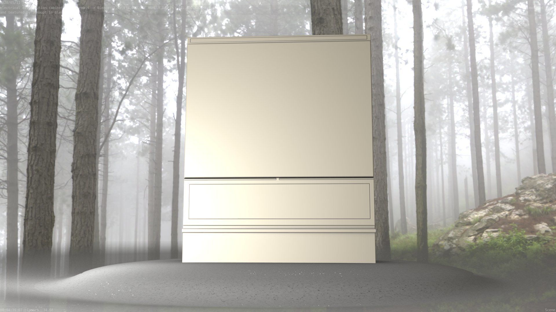 Electrical Distribution Cabinet 68 Low-poly 3D model_9