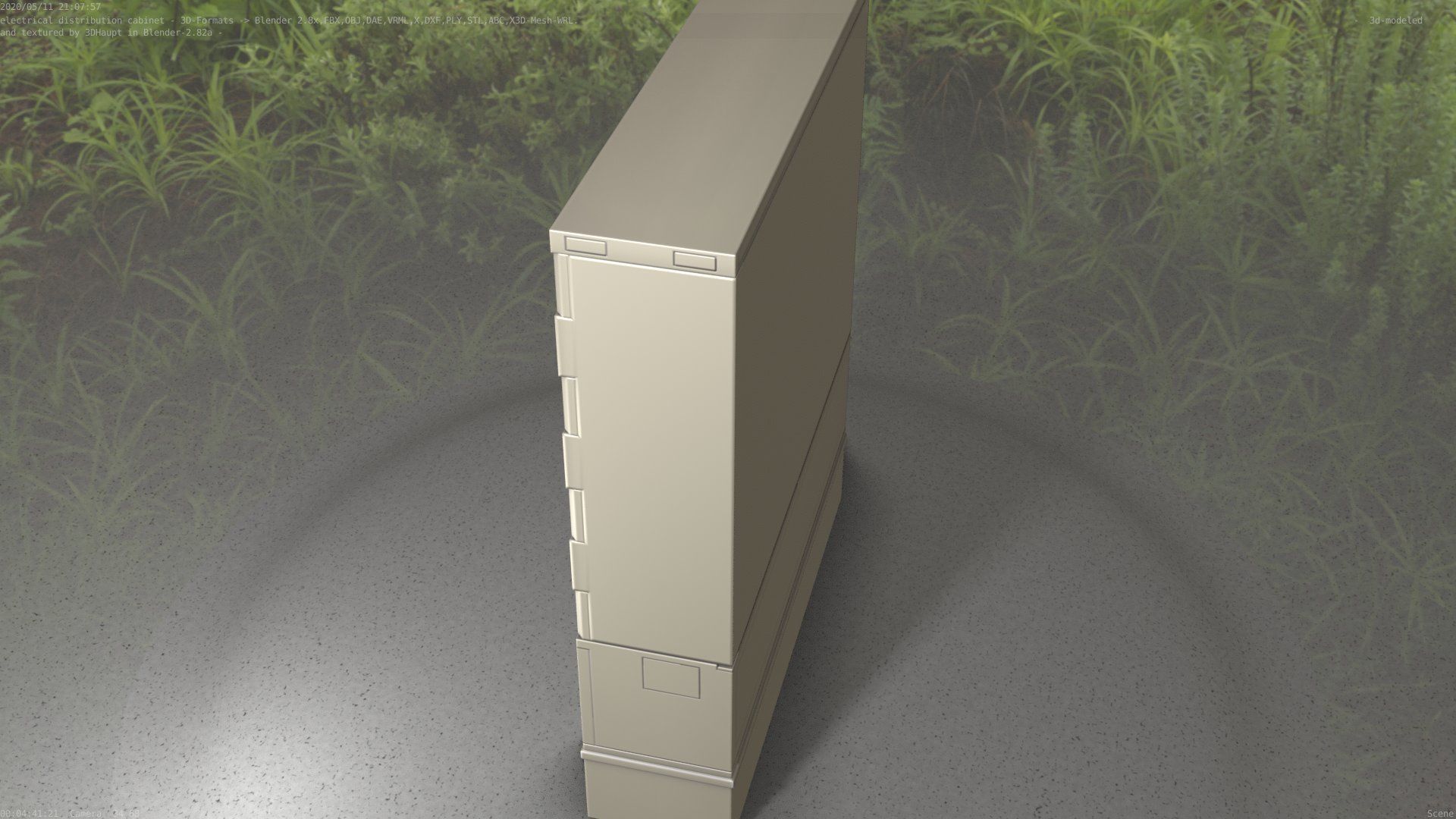 Electrical Distribution Cabinet 68 Low-poly 3D model_66