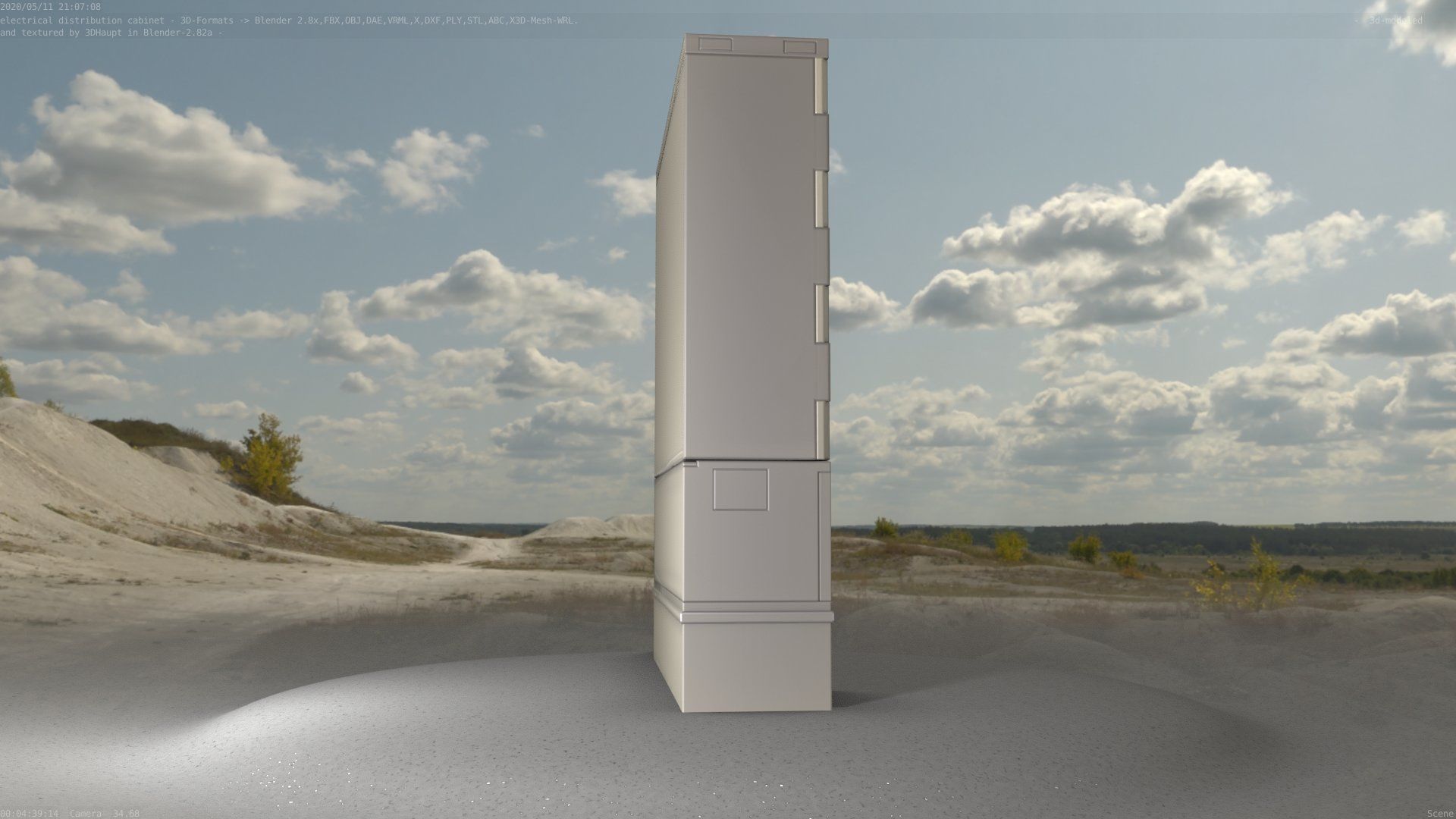 Electrical Distribution Cabinet 68 Low-poly 3D model_16