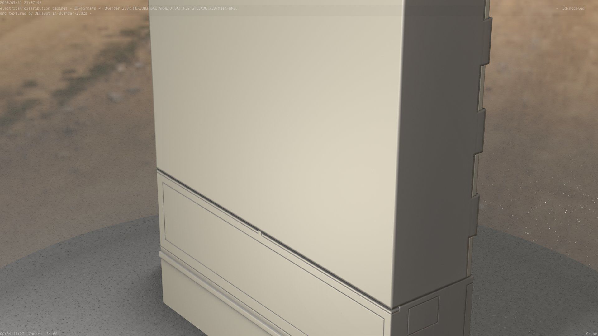 Electrical Distribution Cabinet 68 Low-poly 3D model_53