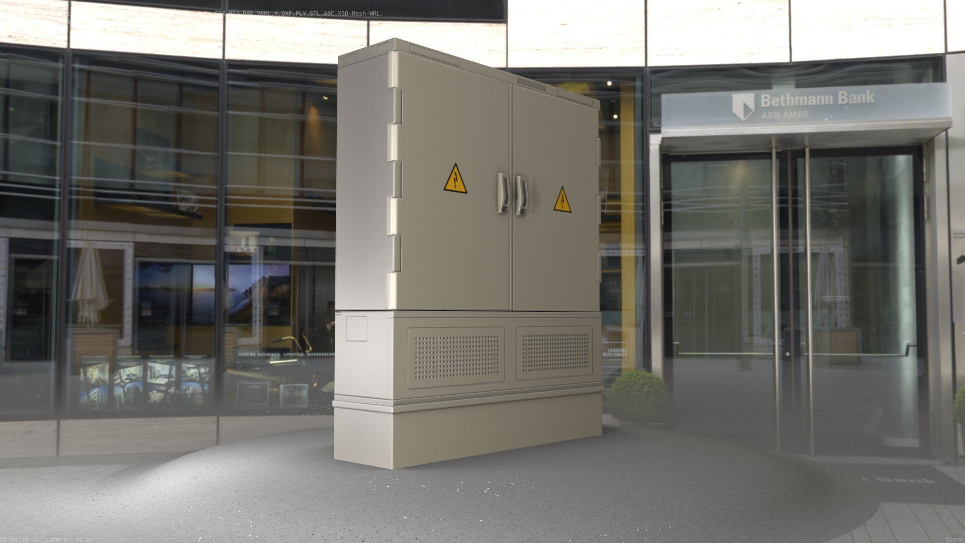Electrical Distribution Cabinet 68 Low-poly 3D model_20