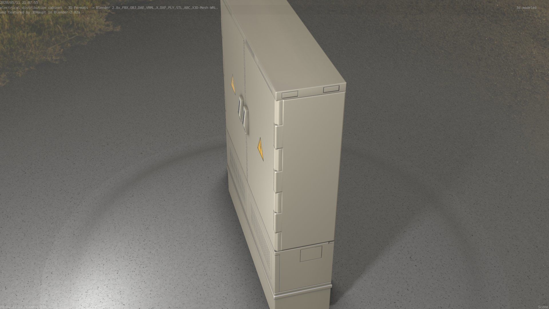 Electrical Distribution Cabinet 68 Low-poly 3D model_64