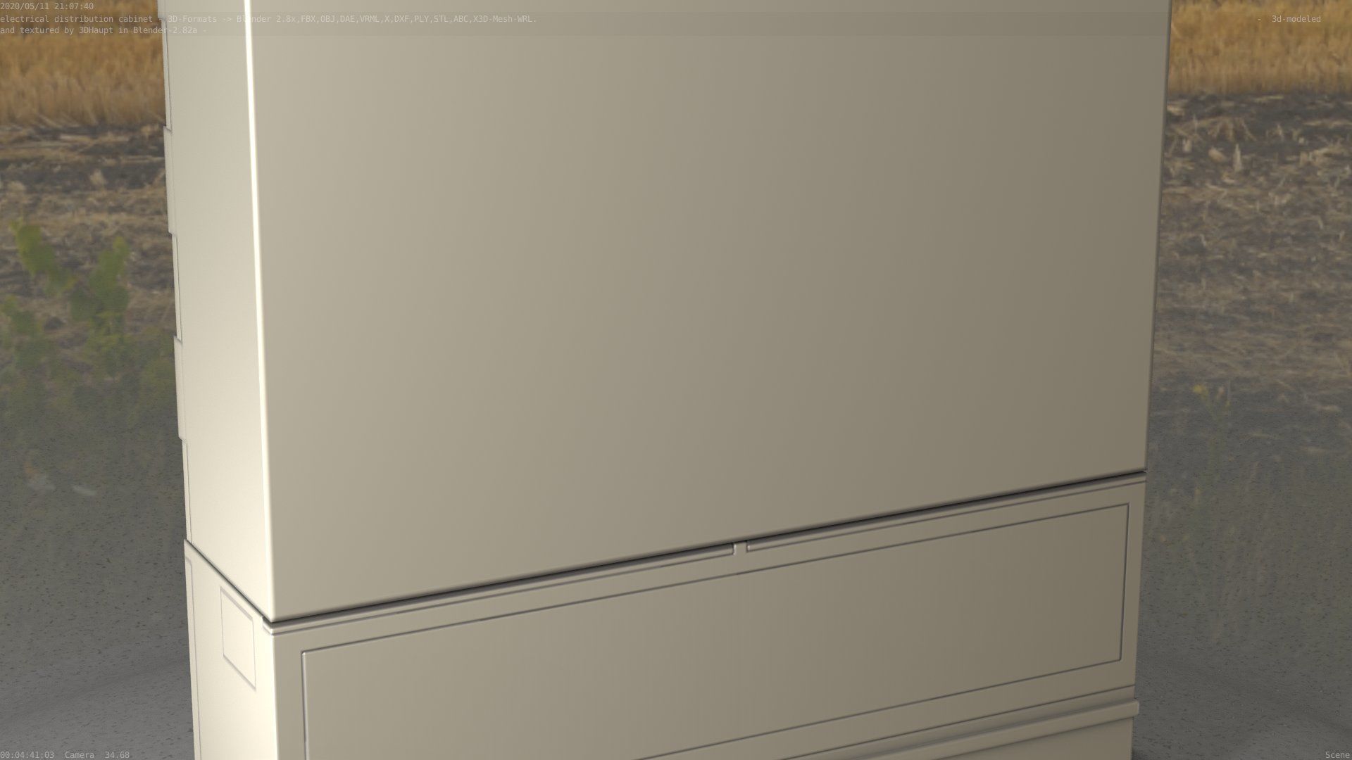 Electrical Distribution Cabinet 68 Low-poly 3D model_49