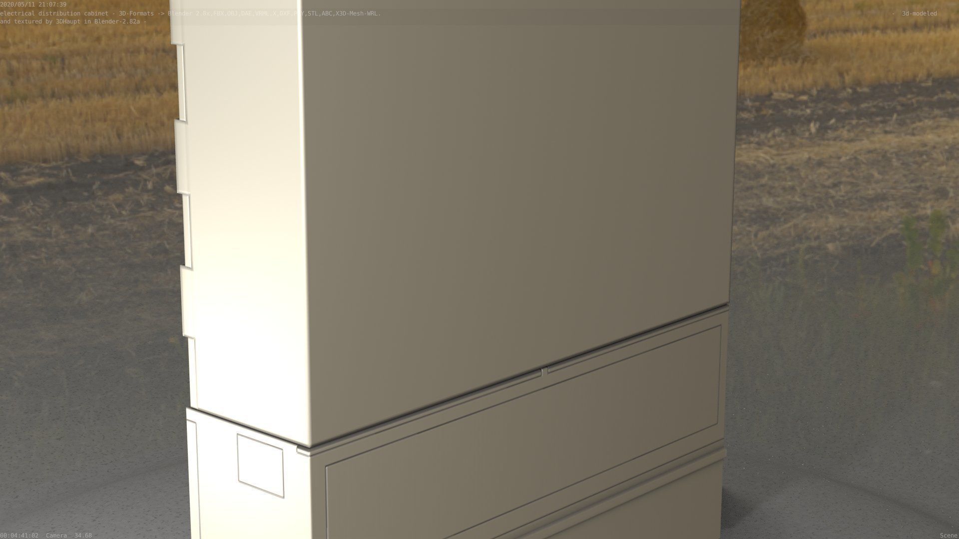 Electrical Distribution Cabinet 68 Low-poly 3D model_48