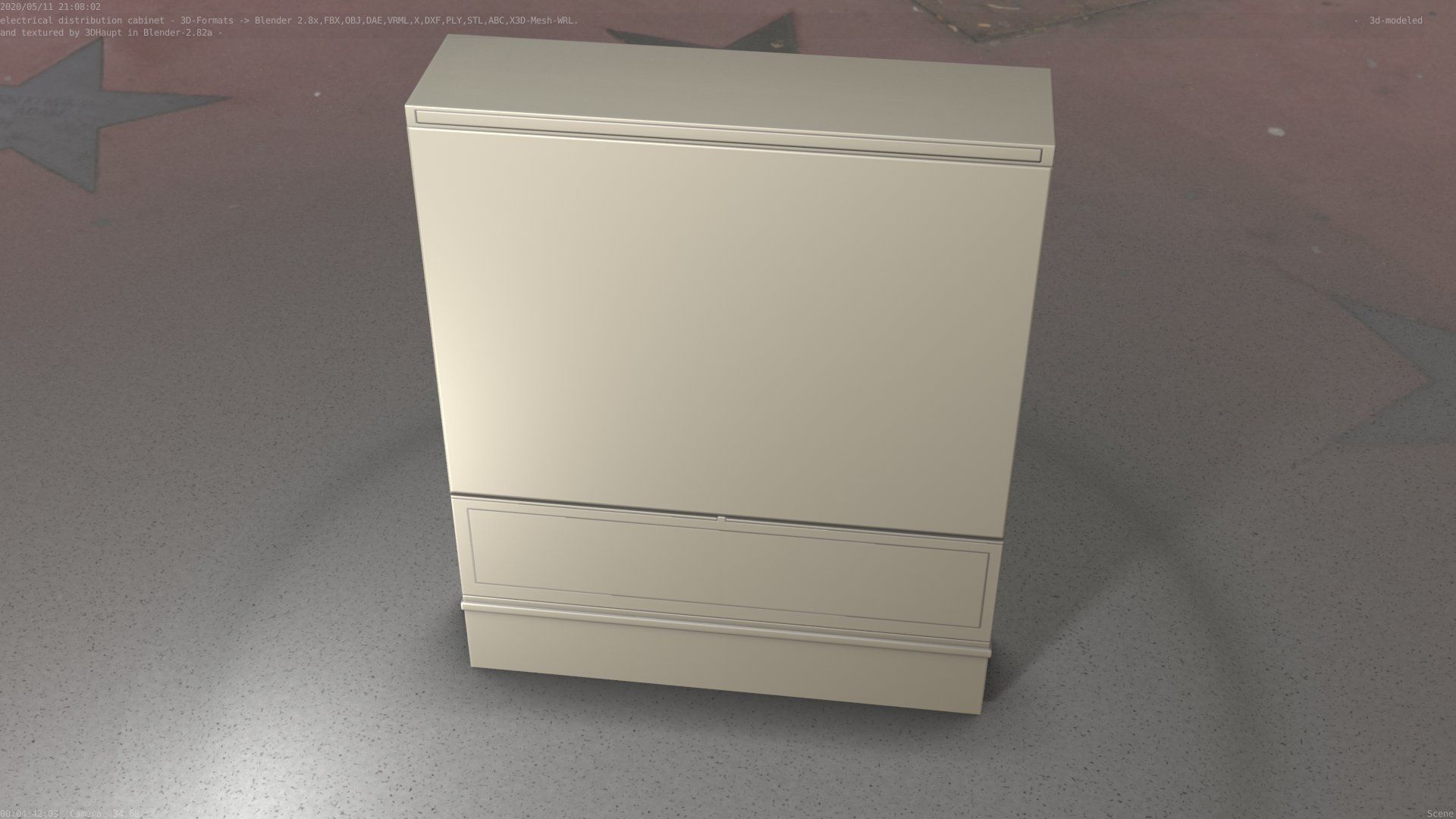 Electrical Distribution Cabinet 68 Low-poly 3D model_72