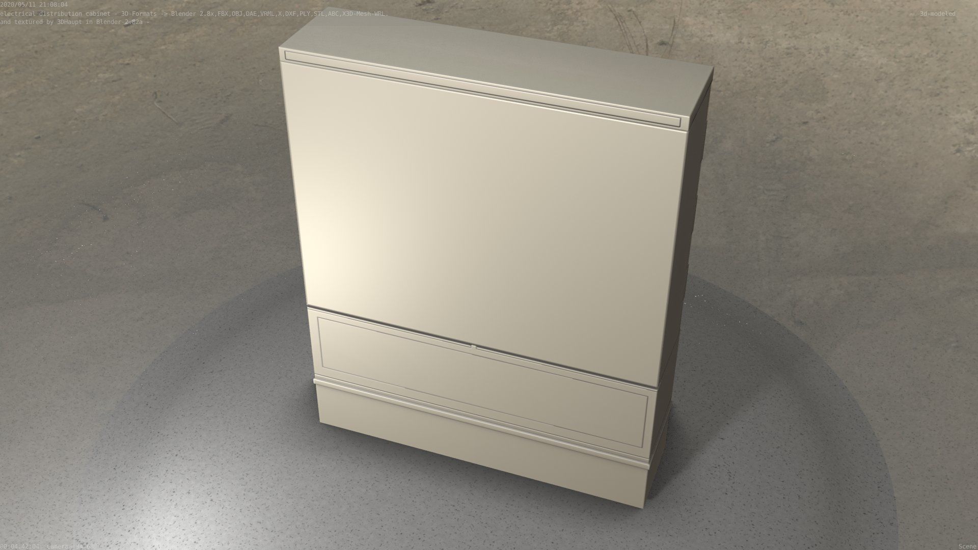 Electrical Distribution Cabinet 68 Low-poly 3D model_73