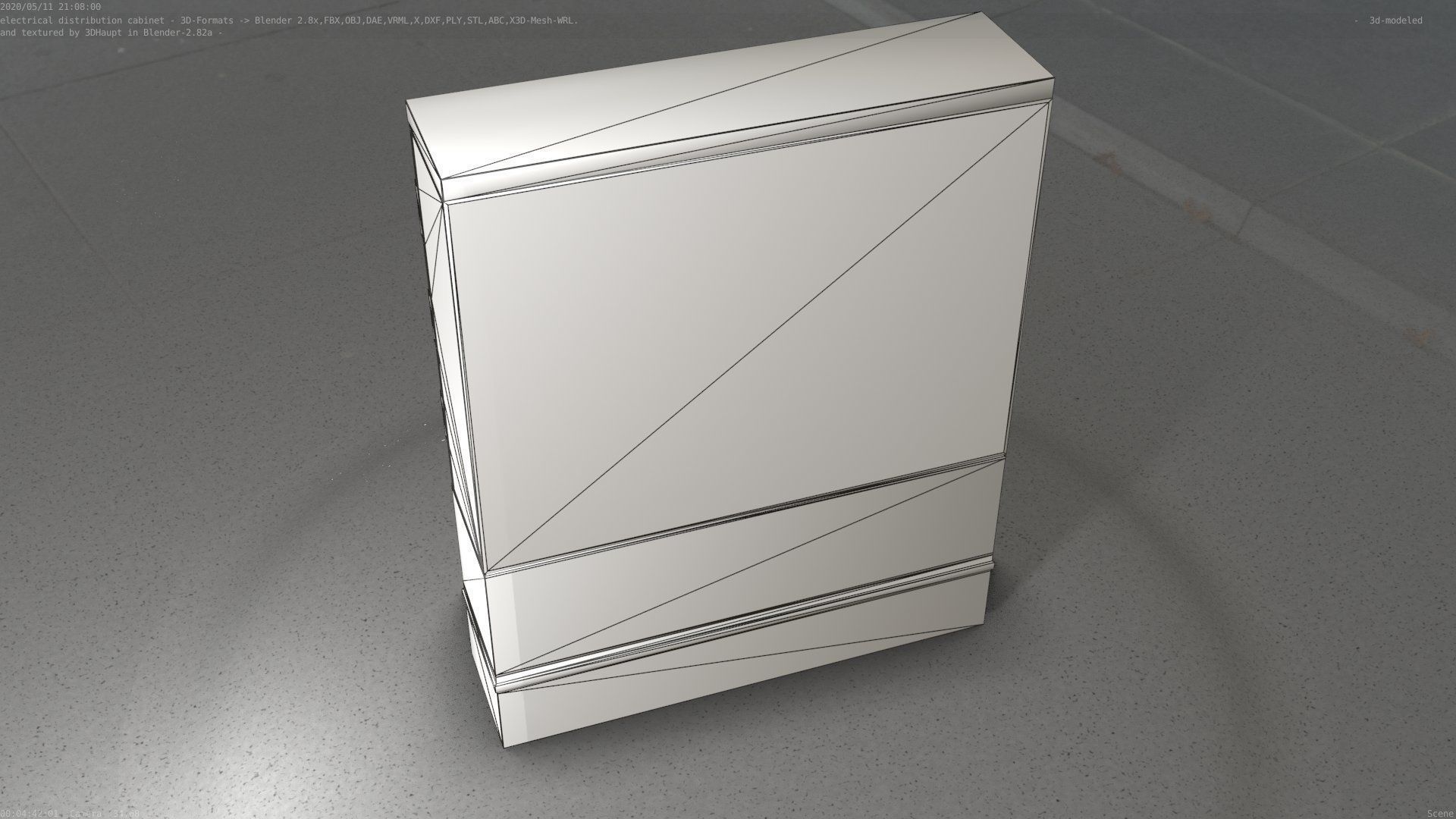Electrical Distribution Cabinet 68 Low-poly 3D model_70