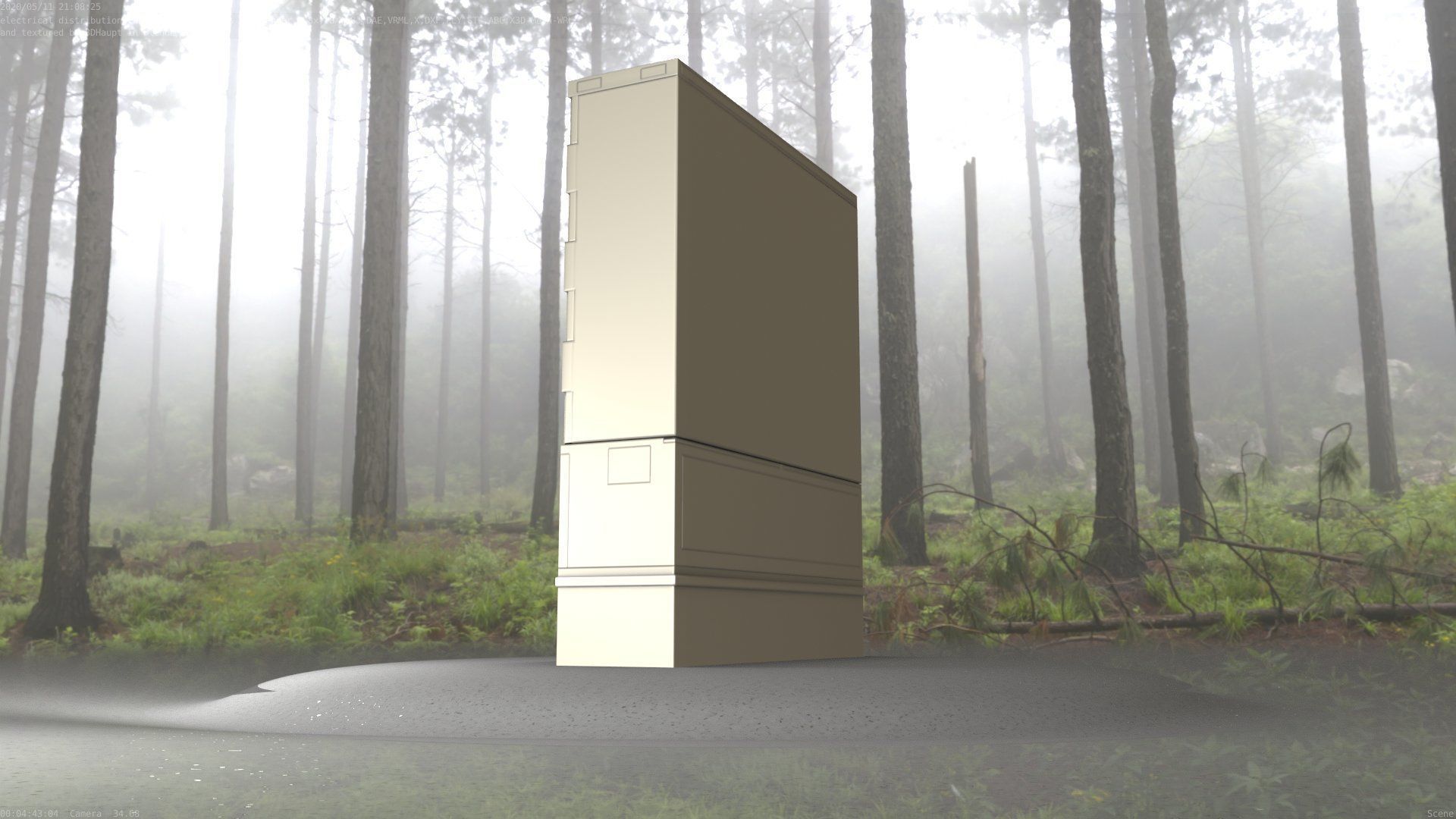 Electrical Distribution Cabinet 68 Low-poly 3D model_97