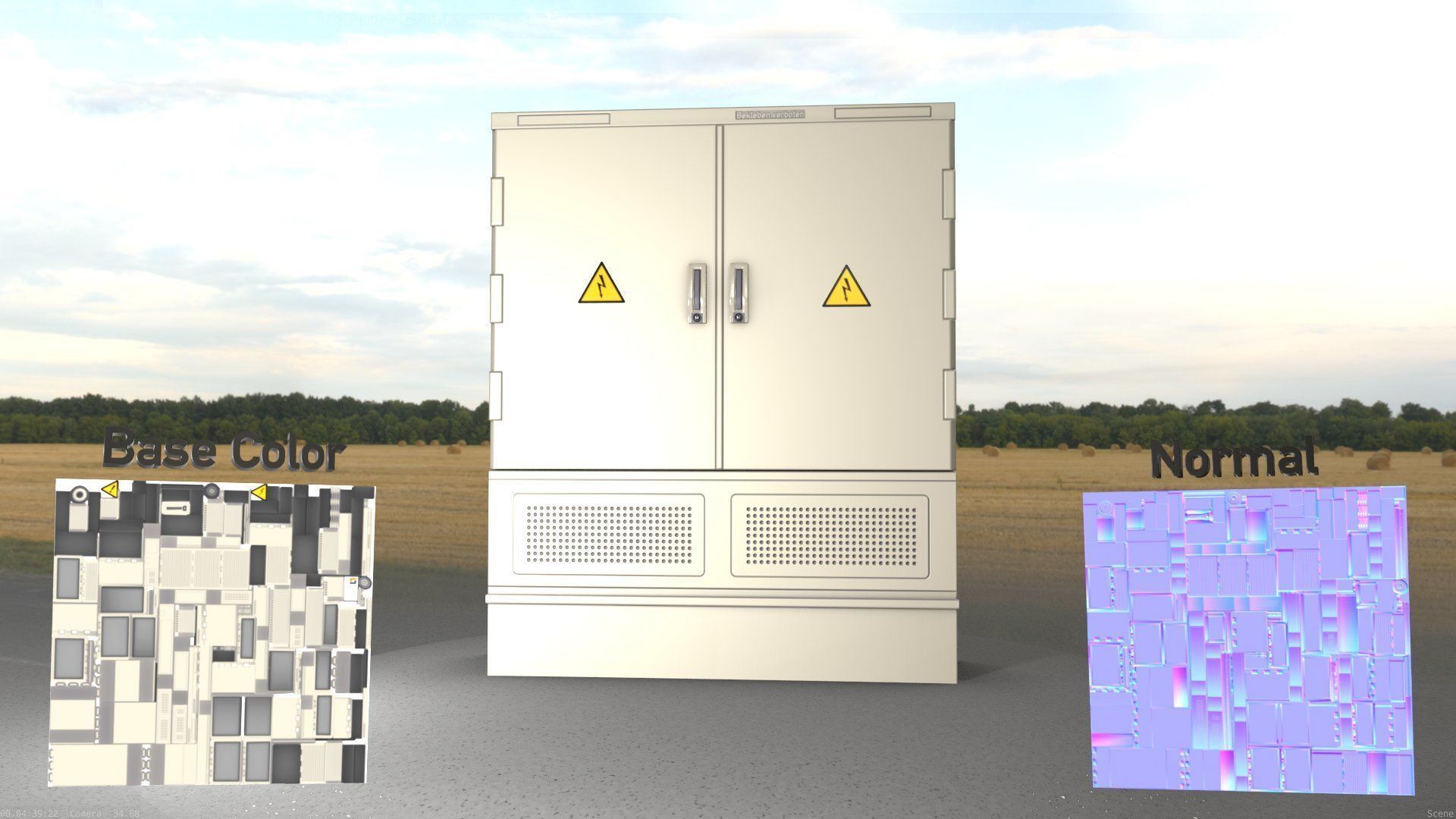 Electrical Distribution Cabinet 68 Low-poly 3D model_24