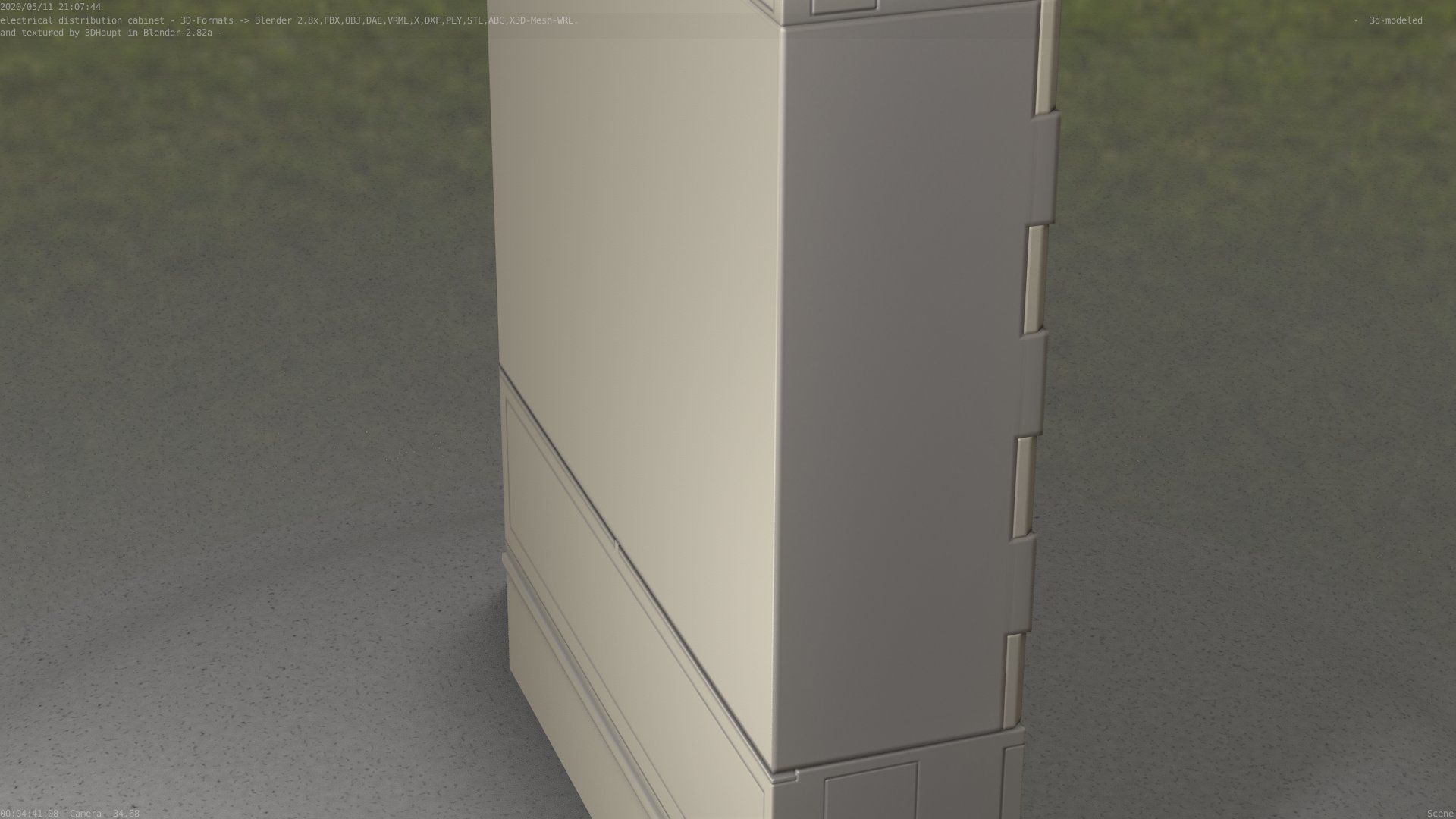 Electrical Distribution Cabinet 68 Low-poly 3D model_54