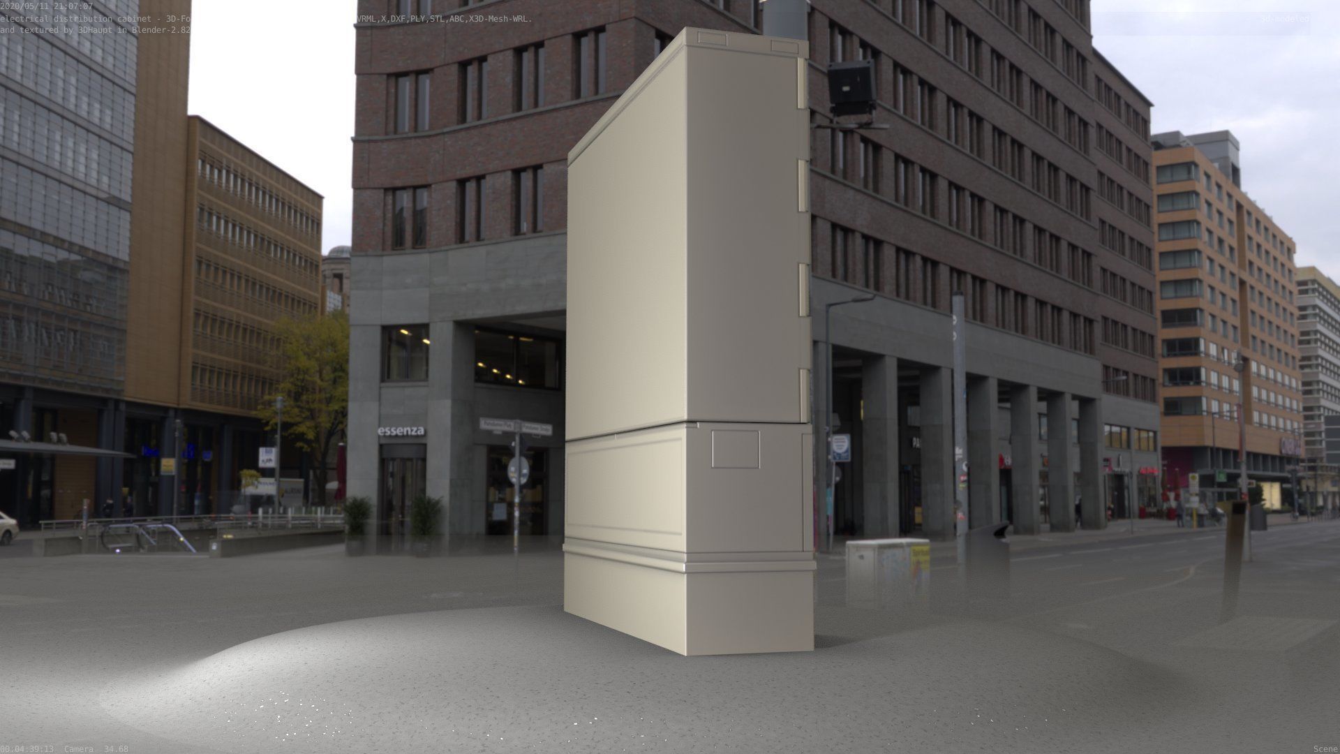 Electrical Distribution Cabinet 68 Low-poly 3D model_15