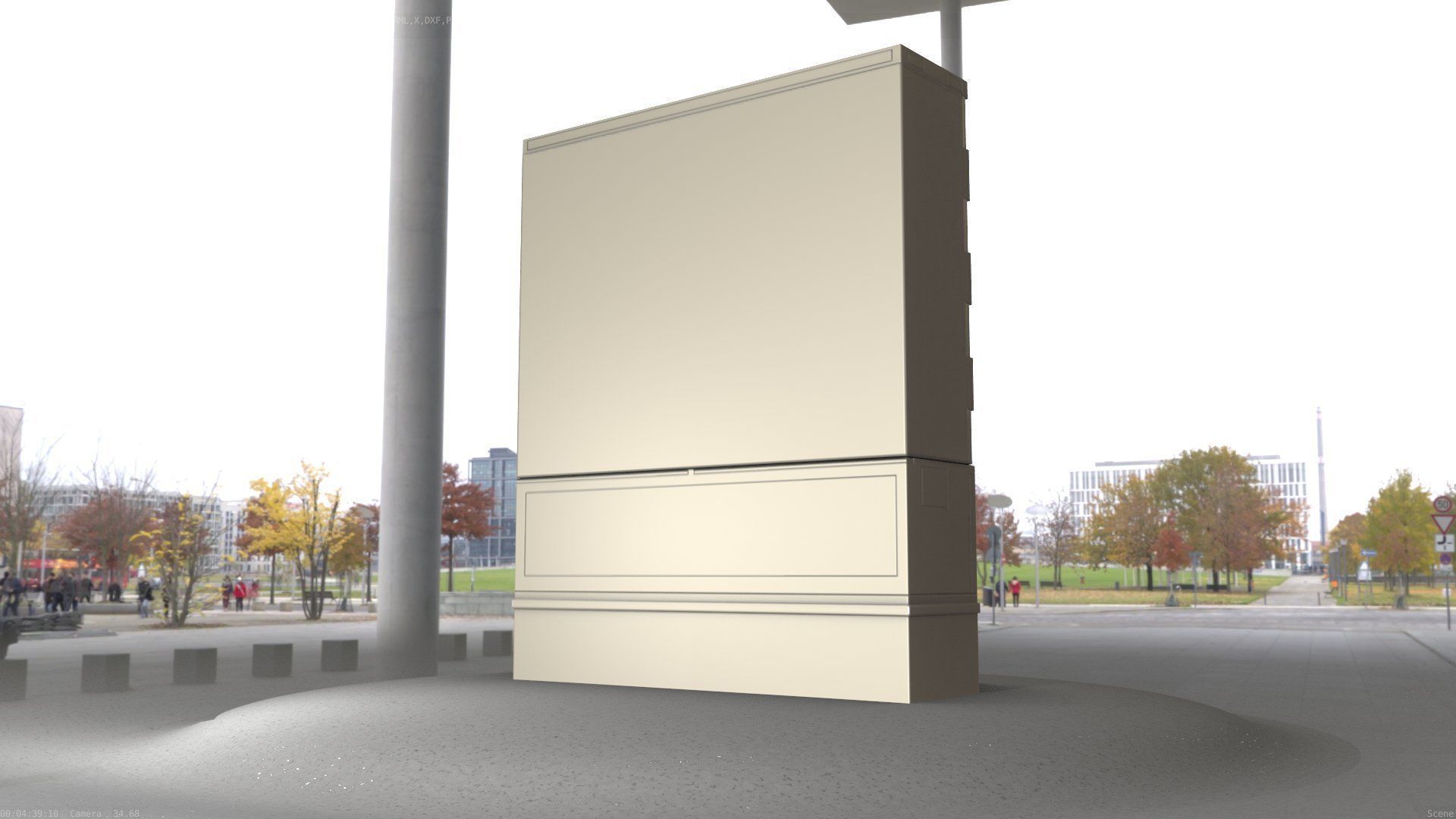 Electrical Distribution Cabinet 68 Low-poly 3D model_12