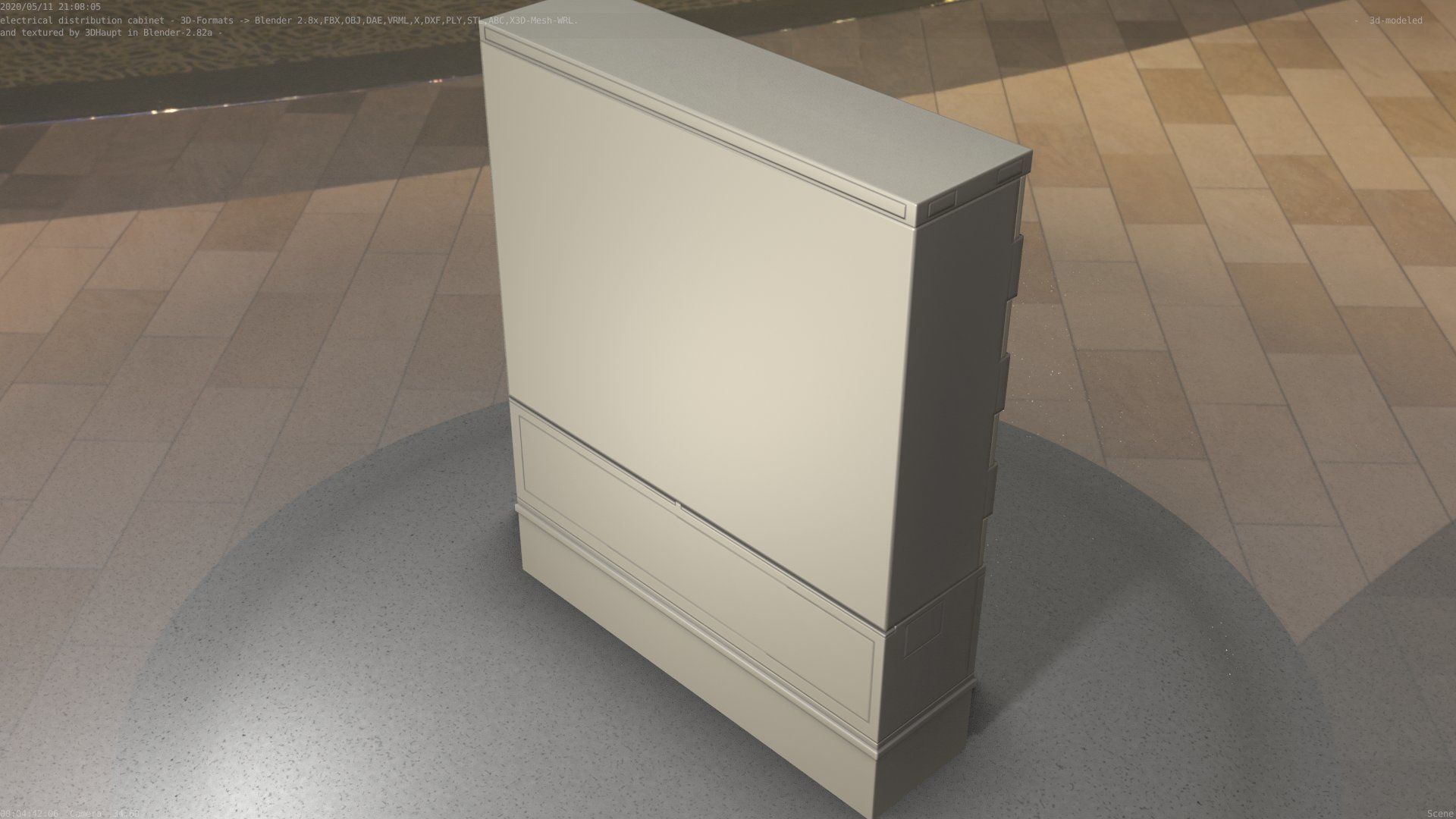 Electrical Distribution Cabinet 68 Low-poly 3D model_75