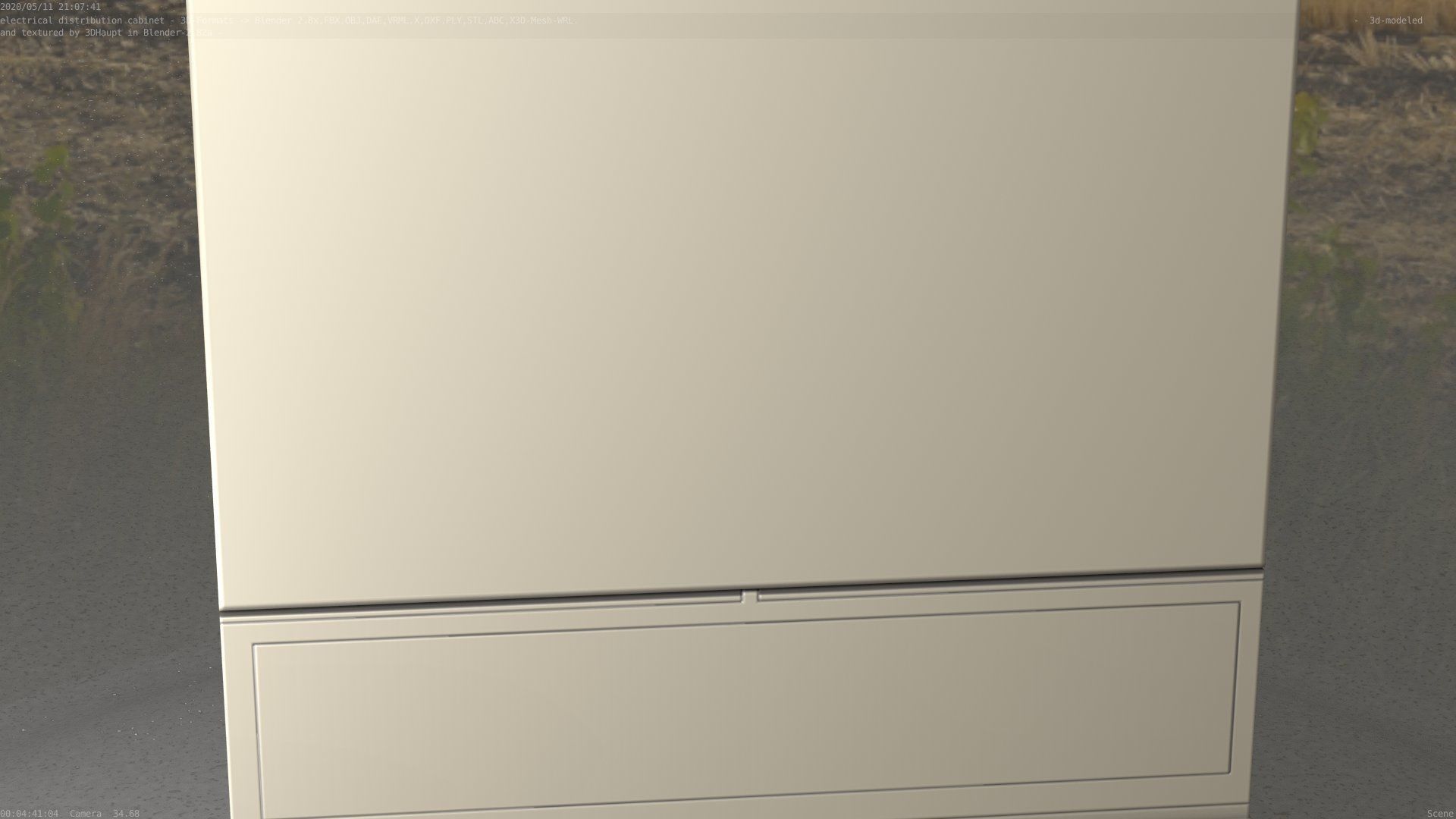 Electrical Distribution Cabinet 68 Low-poly 3D model_50