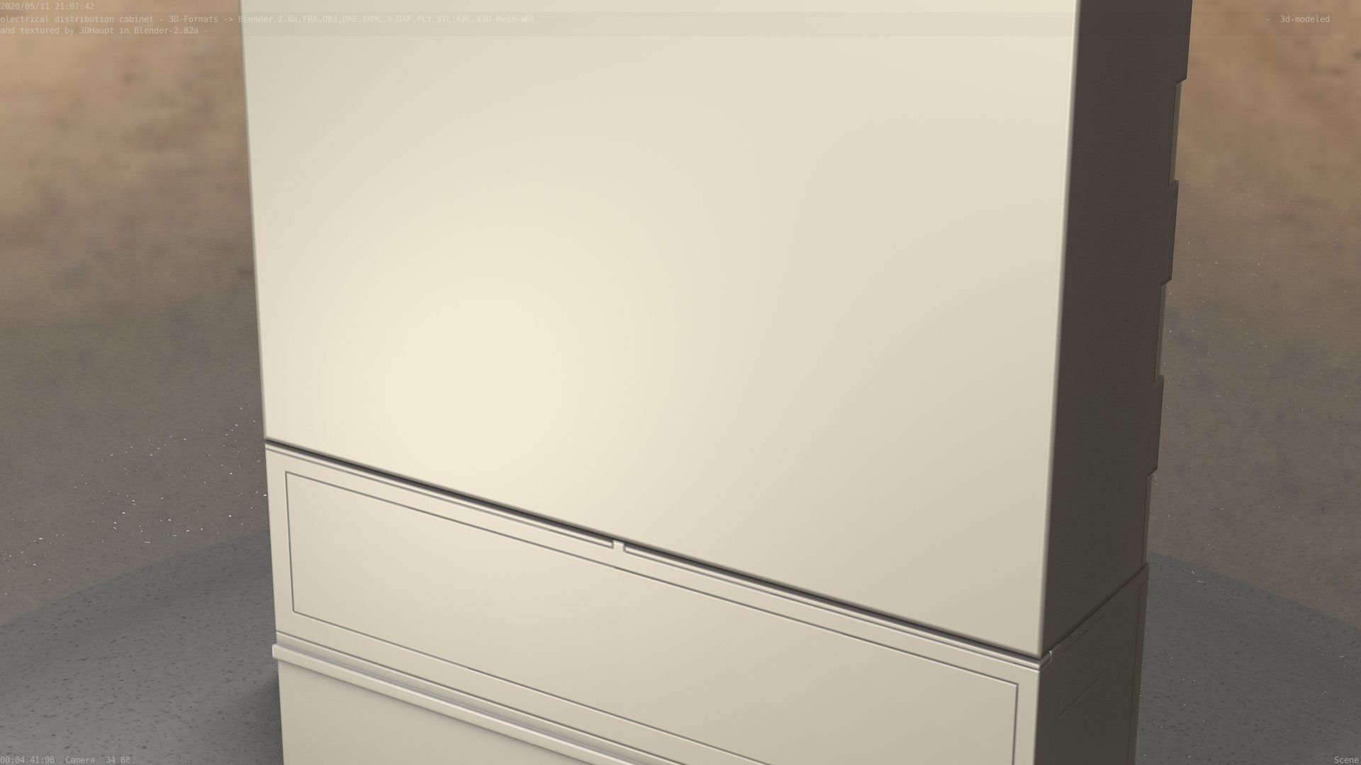 Electrical Distribution Cabinet 68 Low-poly 3D model_52