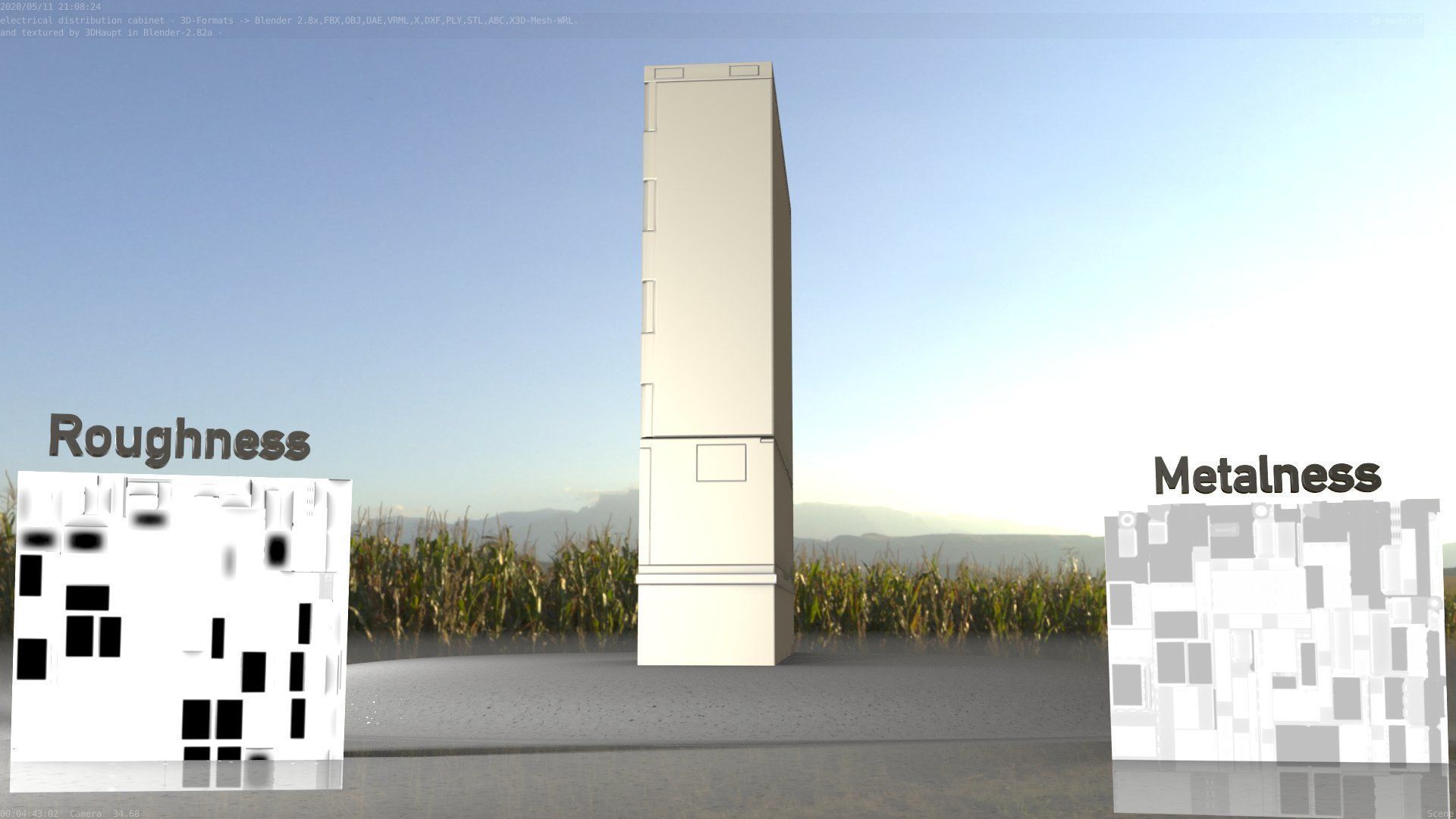 Electrical Distribution Cabinet 68 Low-poly 3D model_95