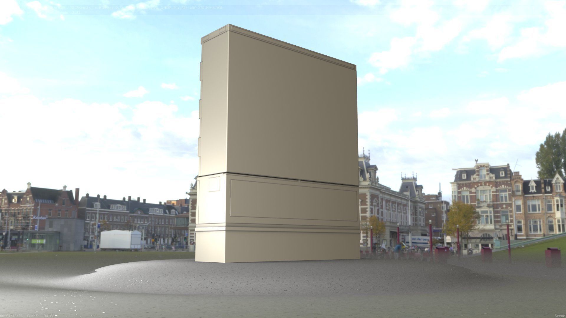 Electrical Distribution Cabinet 68 Low-poly 3D model_99