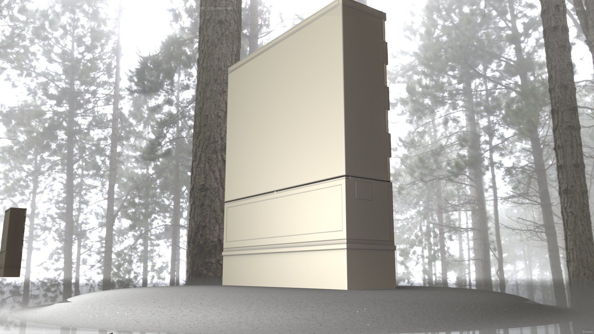 Electrical Distribution Cabinet 68 Low-poly 3D model_39