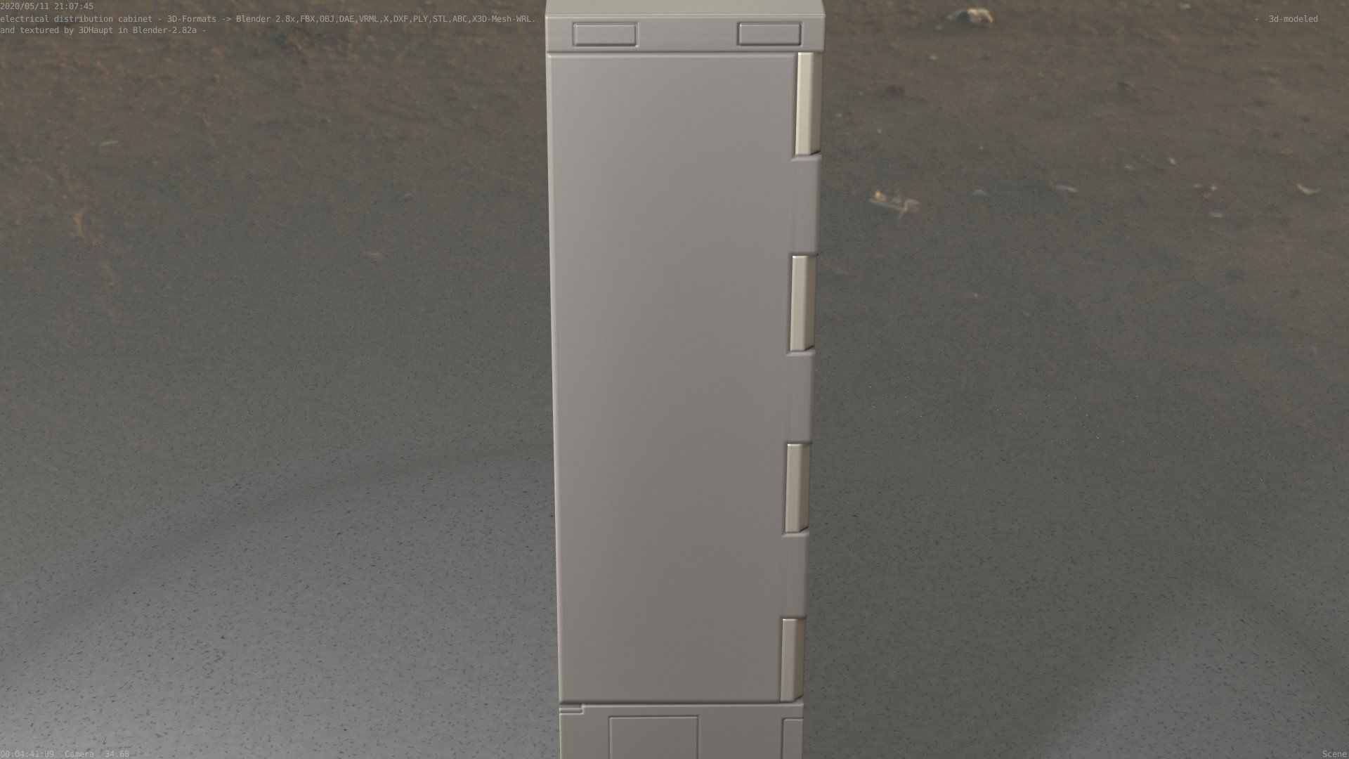 Electrical Distribution Cabinet 68 Low-poly 3D model_55