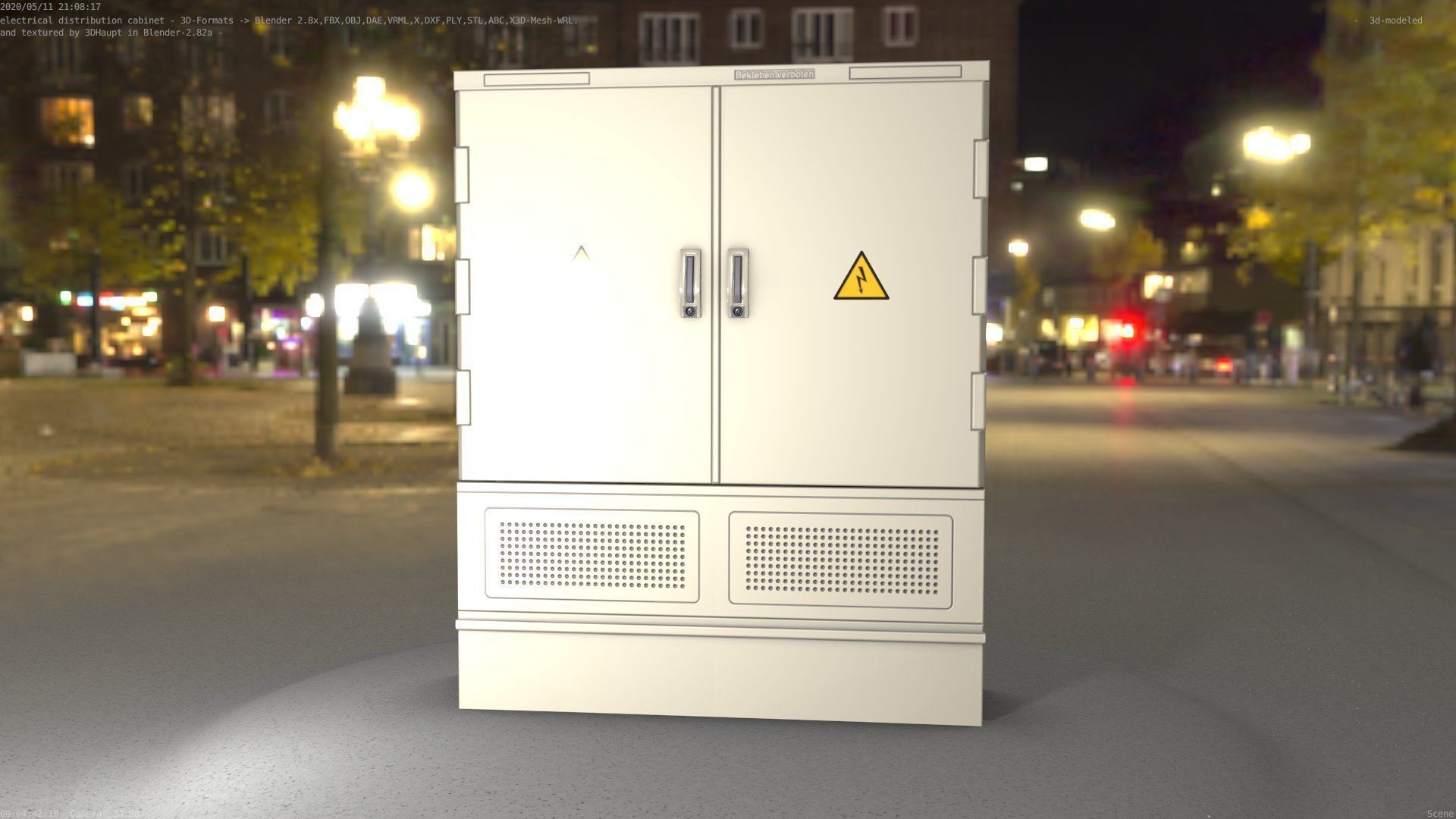 Electrical Distribution Cabinet 68 Low-poly 3D model_87