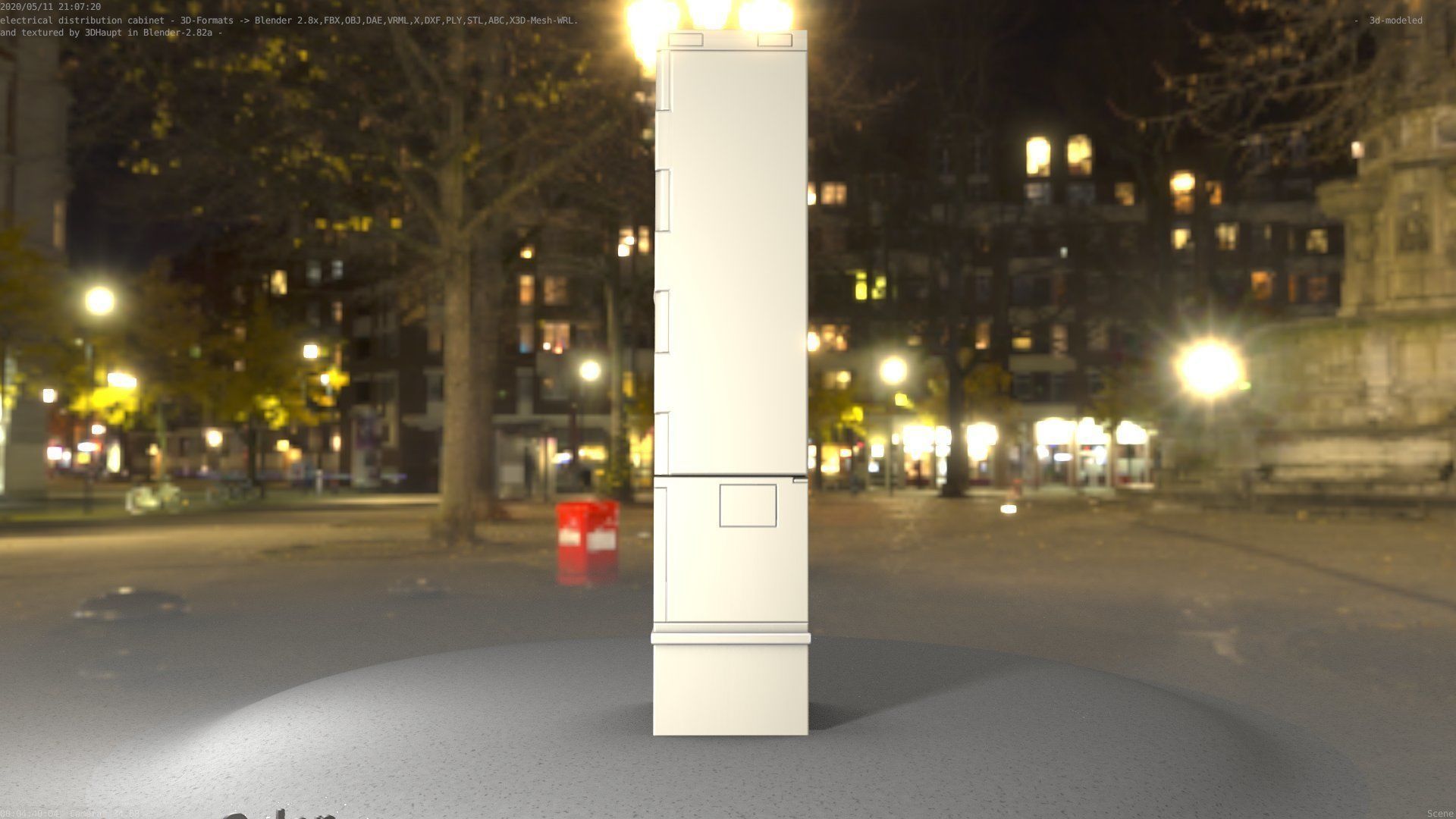 Electrical Distribution Cabinet 68 Low-poly 3D model_30