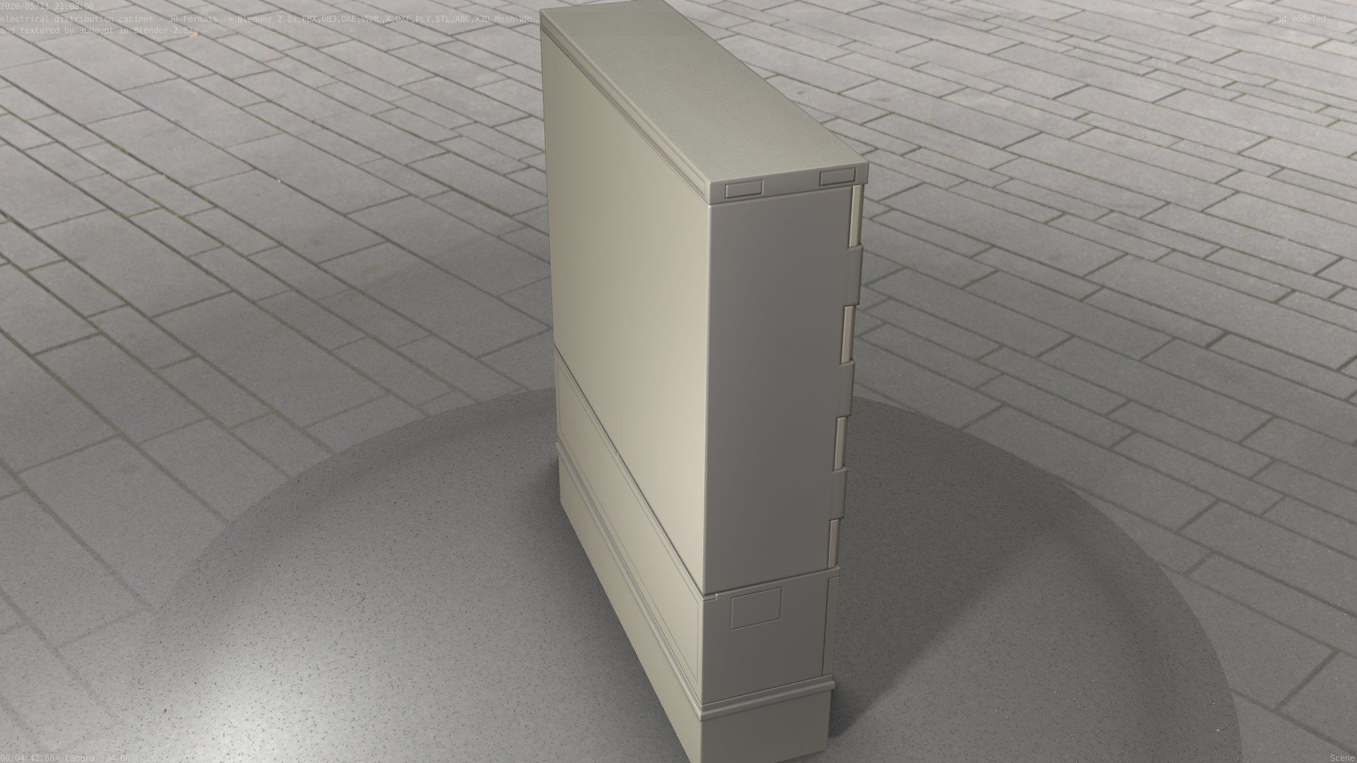 Electrical Distribution Cabinet 68 Low-poly 3D model_77