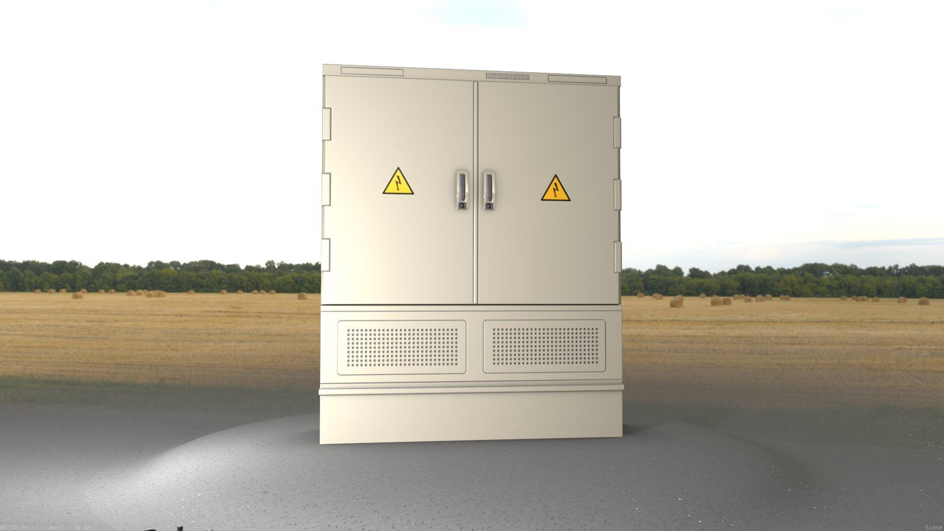 Electrical Distribution Cabinet 68 Low-poly 3D model_23