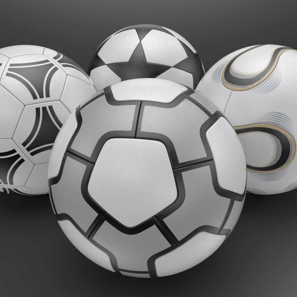 Soccer Balls Collection 3D model_2