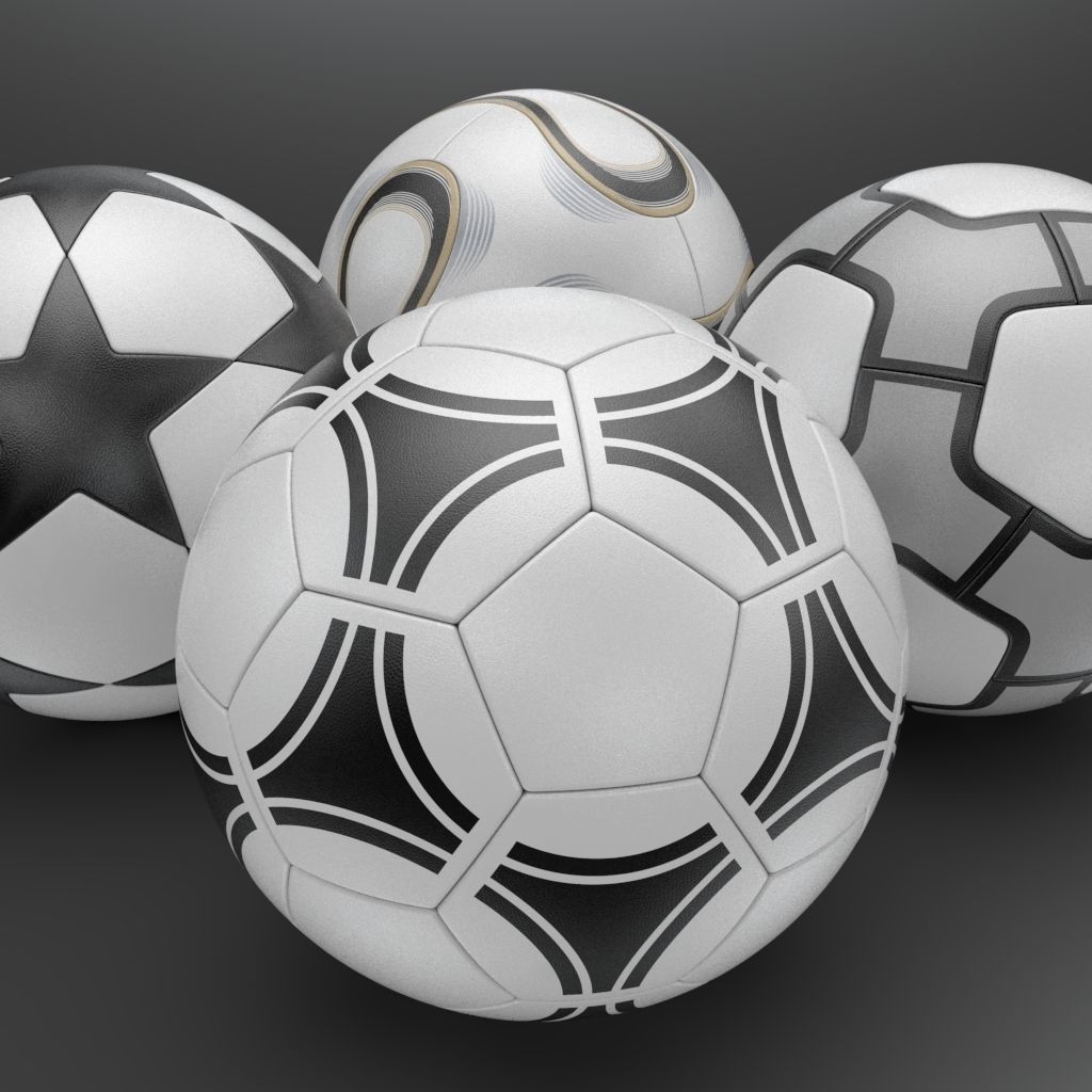 Soccer Balls Collection 3D model_1
