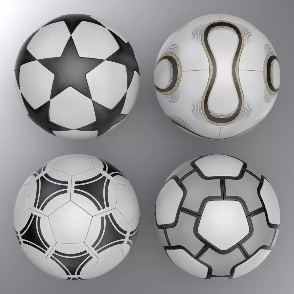 Soccer Balls Collection 3D model_0