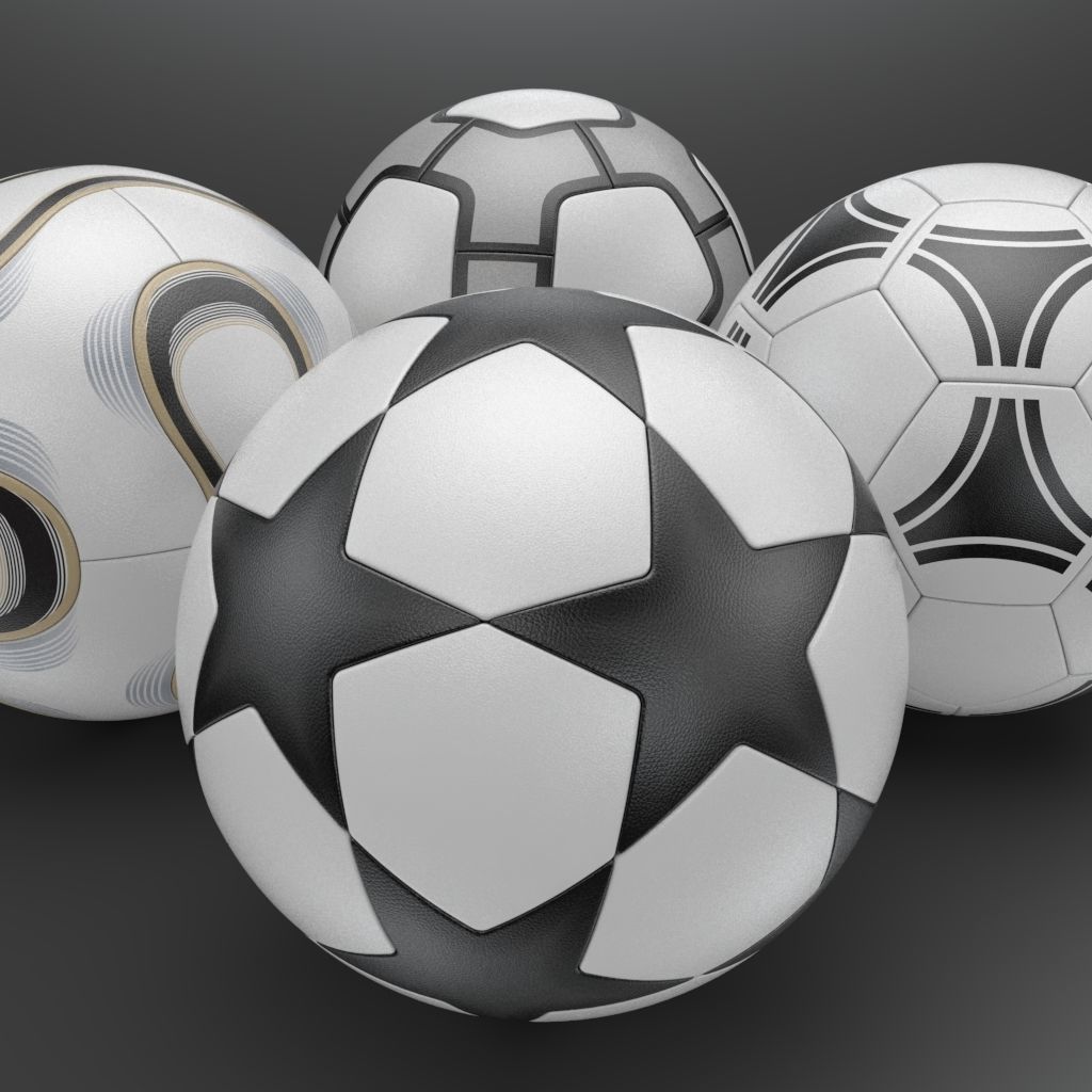 Soccer Balls Collection 3D model_4