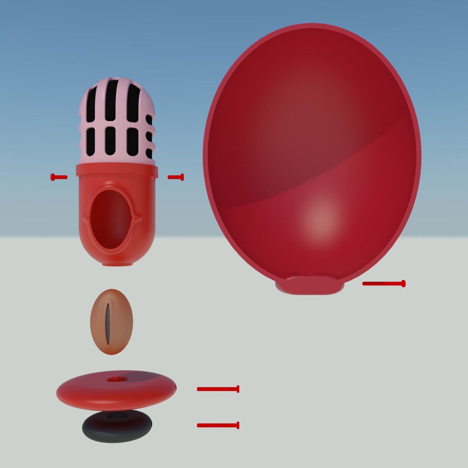 Hazbin Hotel Alastor The Radio Demon 3D model set 3D print model_5