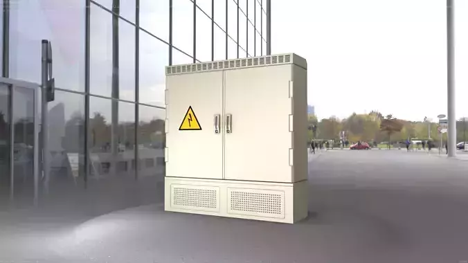 Electrical Distribution Cabinet 70 Low-poly 3D model