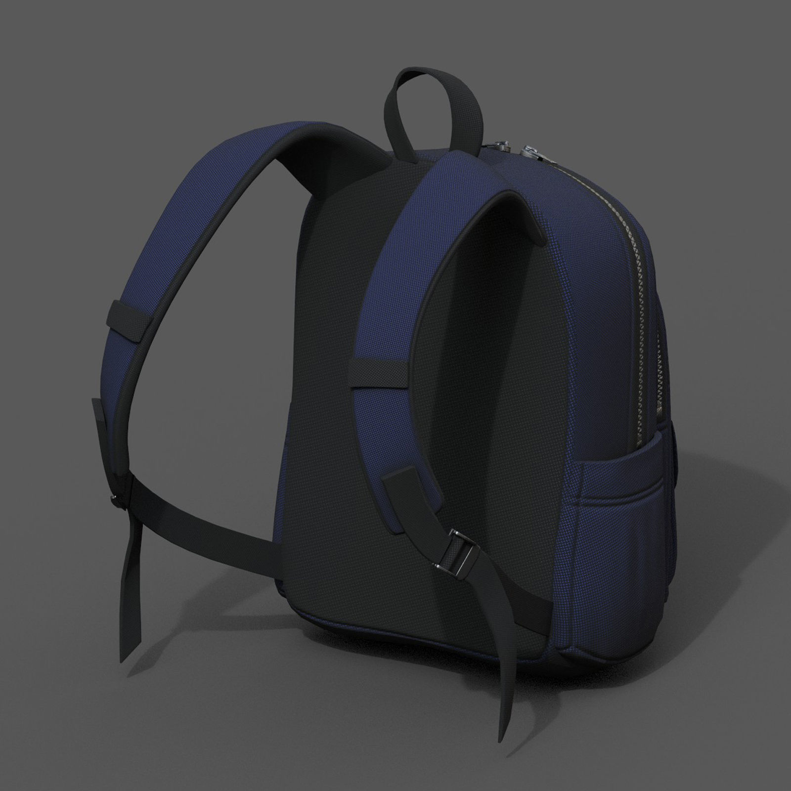 Backpack Camping color bag baggage pockets Low-poly 3D model_7