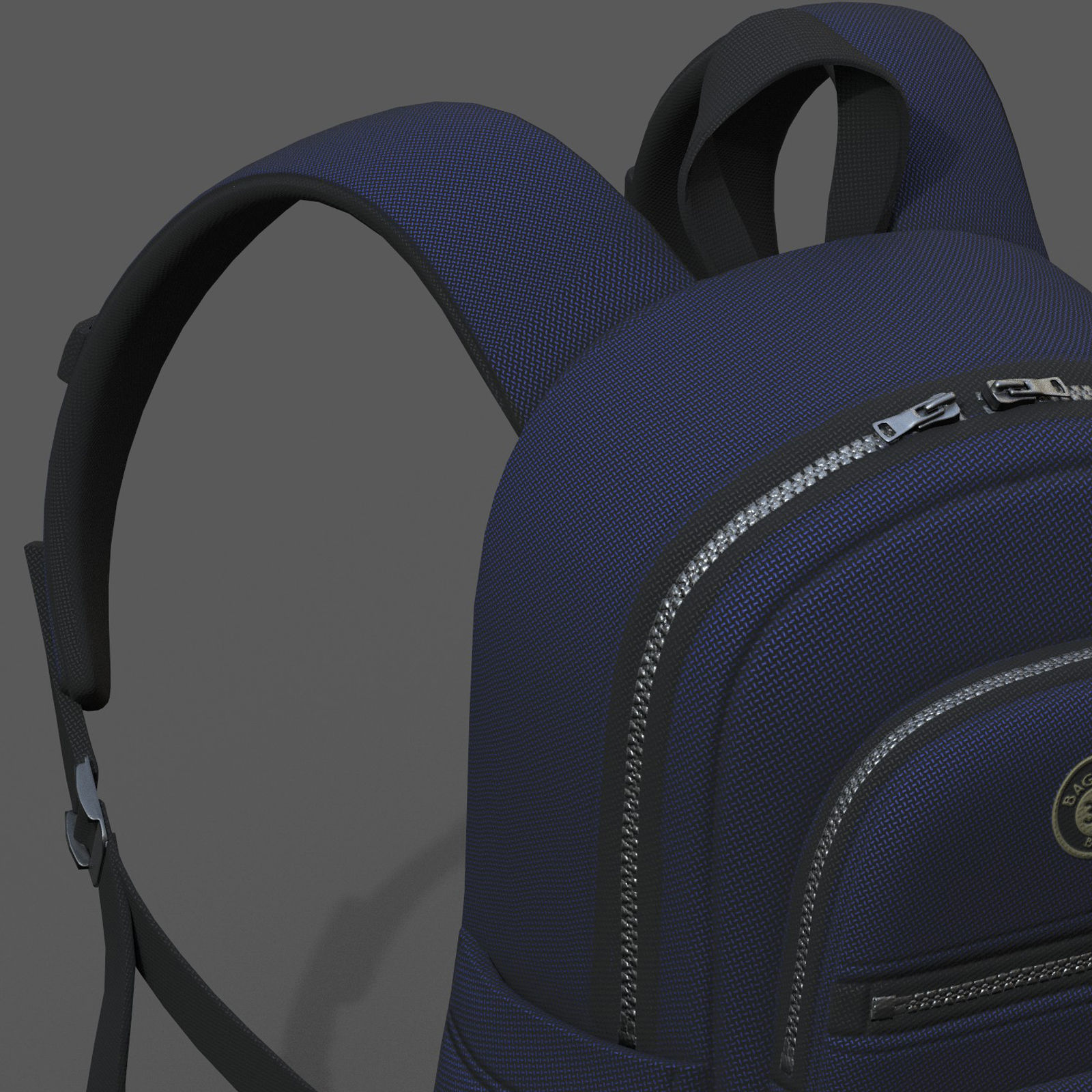 Backpack Camping color bag baggage pockets Low-poly 3D model_6