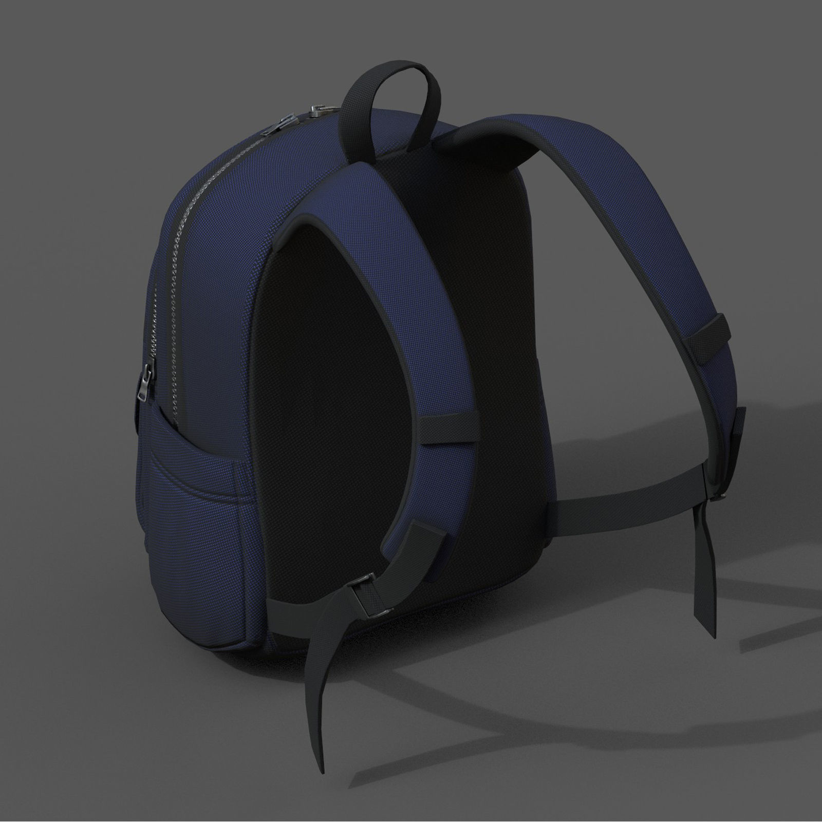 Backpack Camping color bag baggage pockets Low-poly 3D model_10