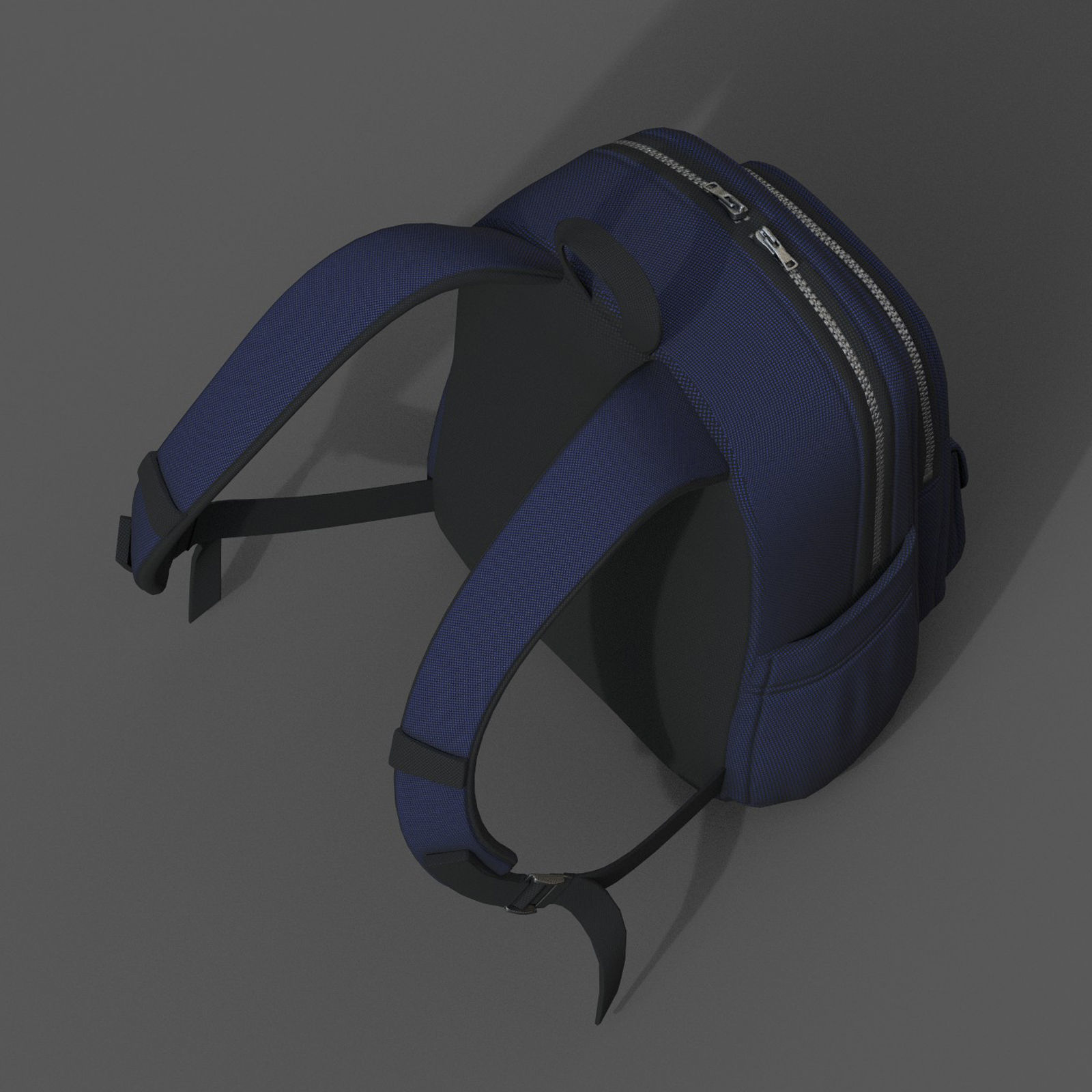 Backpack Camping color bag baggage pockets Low-poly 3D model_8