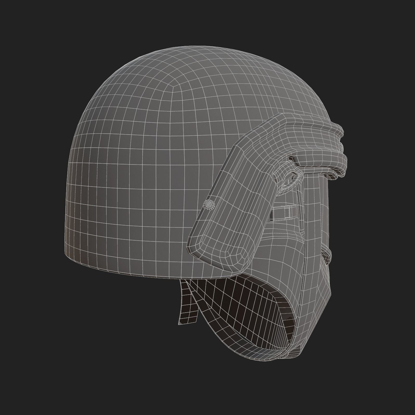 Helmet mask millitary combat soldier armor Low-poly 3D model_12