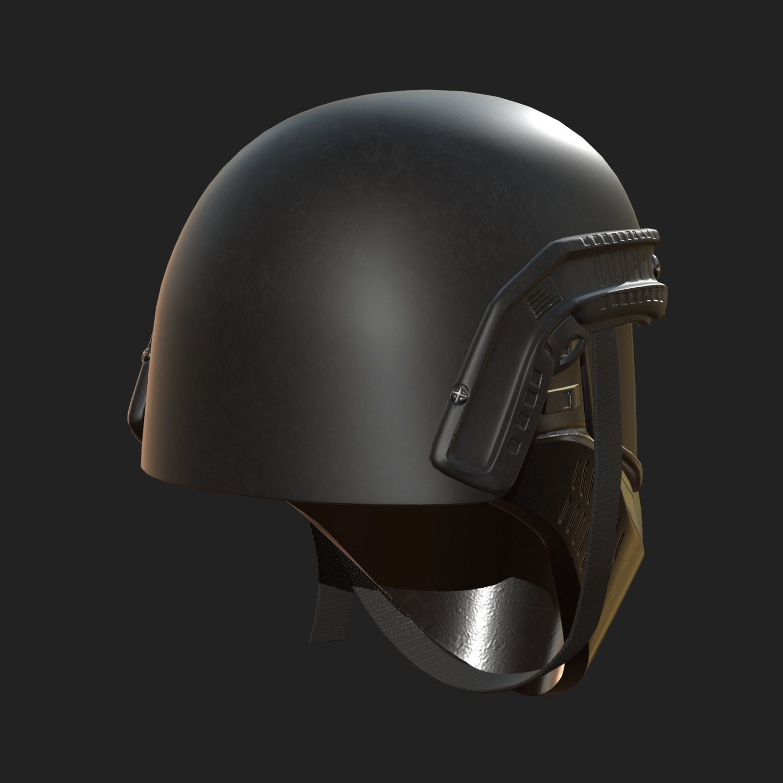 Helmet mask millitary combat soldier armor Low-poly 3D model_5